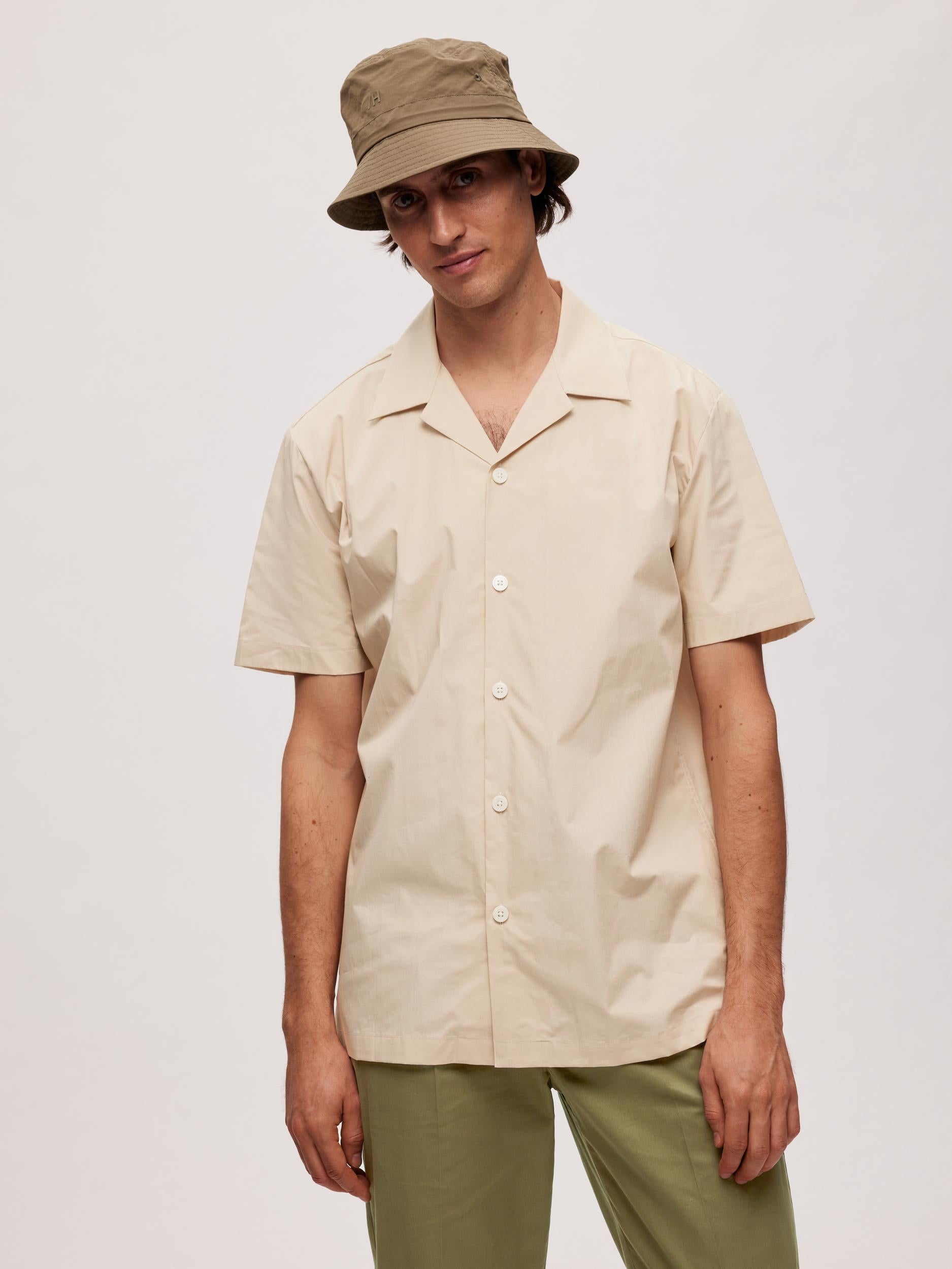 Selected camicia mezze maniche beige