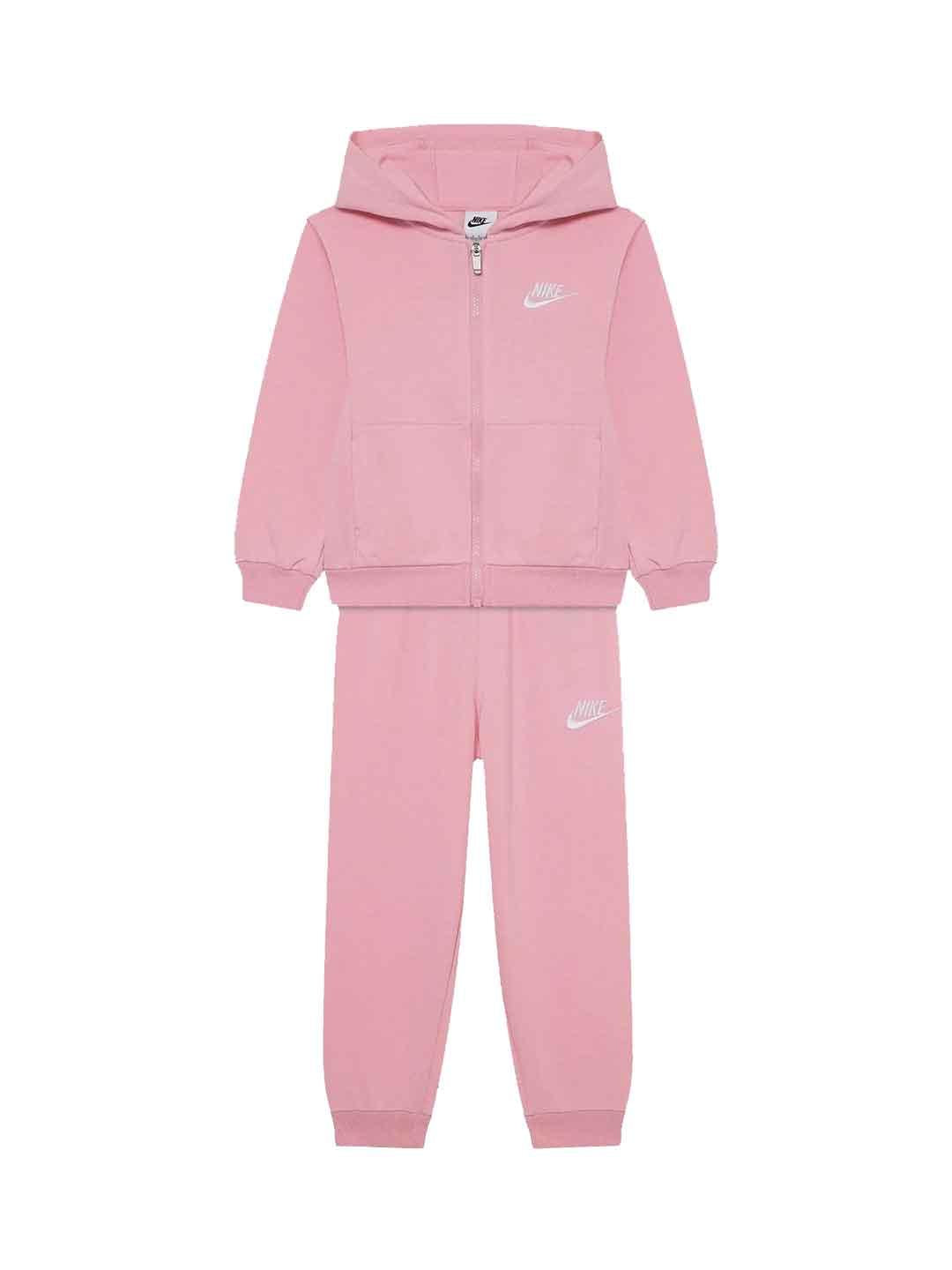 Nike coordinato kids rosa con zip