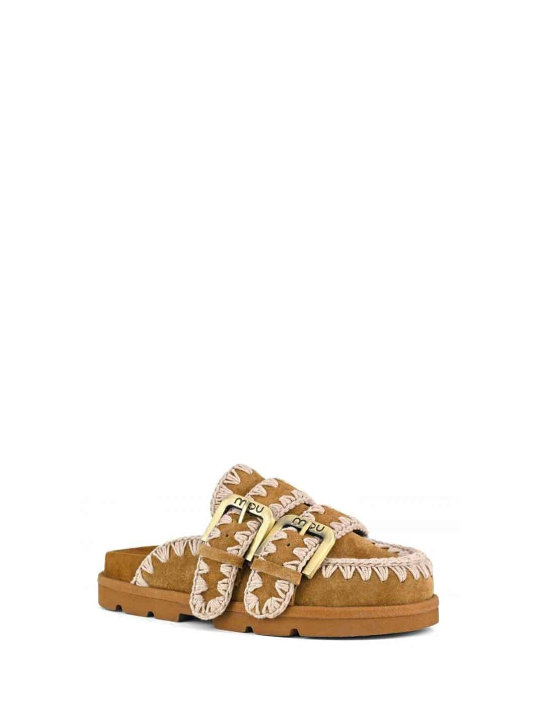 Mou Low Bio Two Buckles sabot cuoio