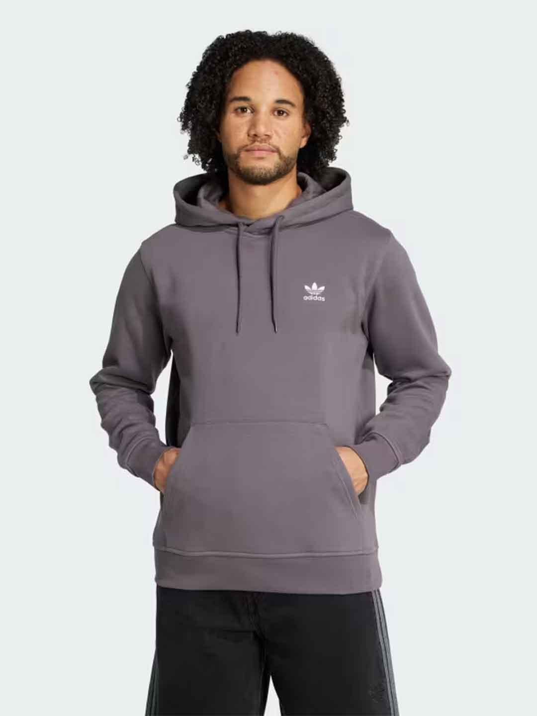 Adidas felpa grigio con cappuccio