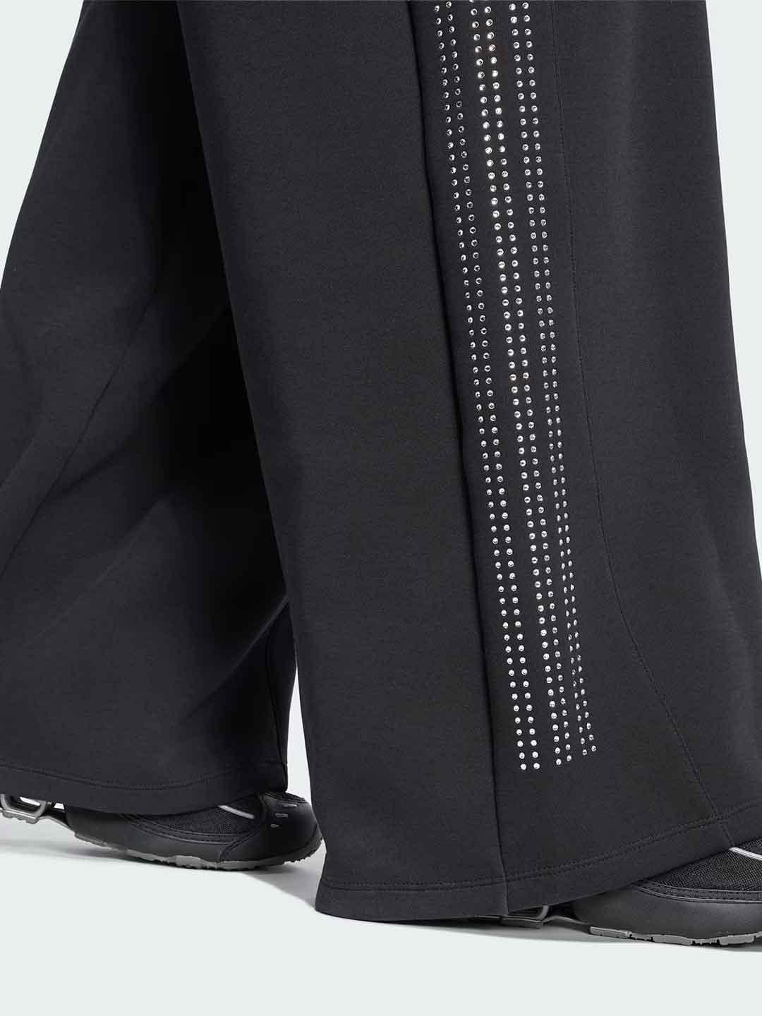 Adidas Rhinestones pantalone nero con strass