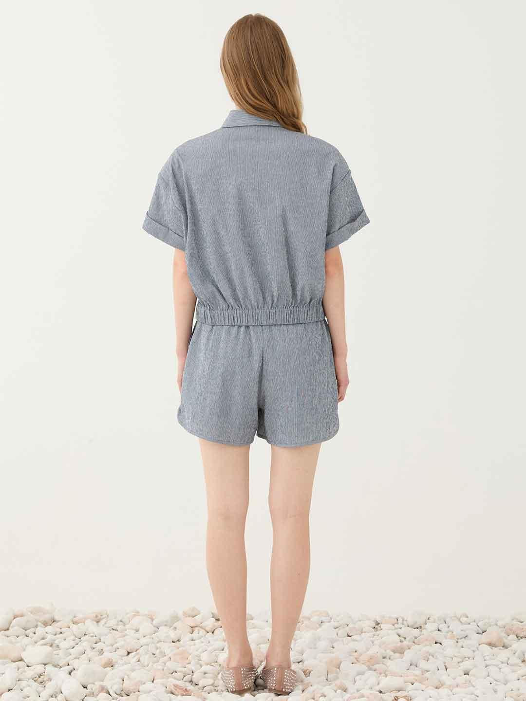 Eleh camicia blu a righe