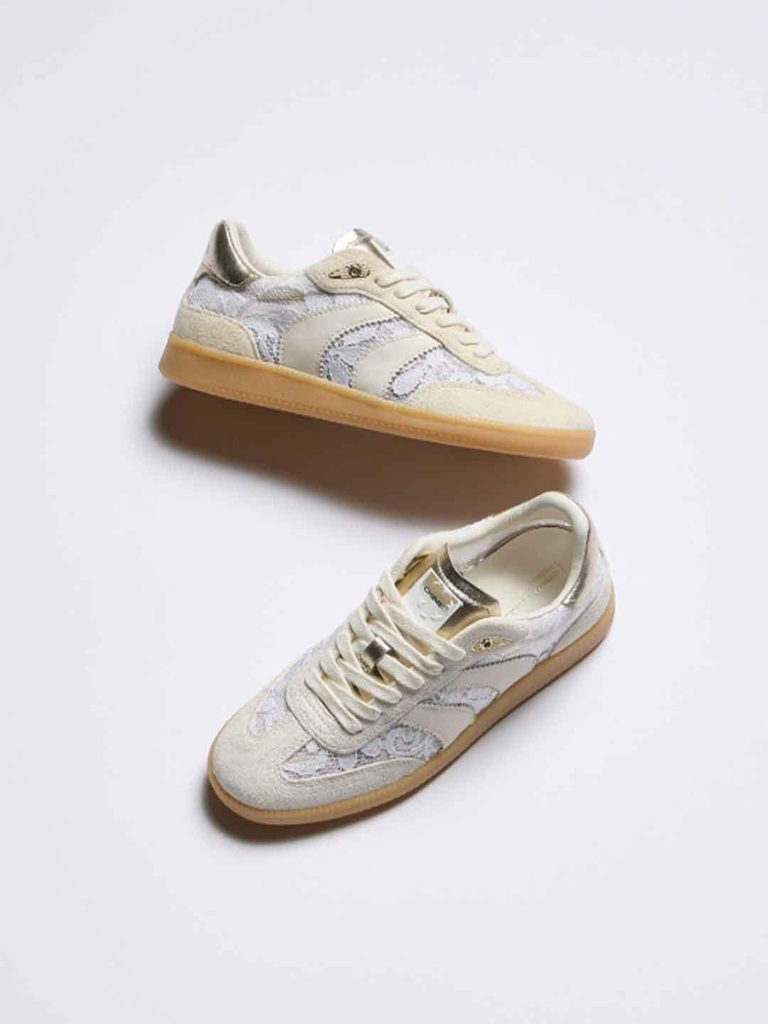 Crime Wembley sneakers bianco con merletto