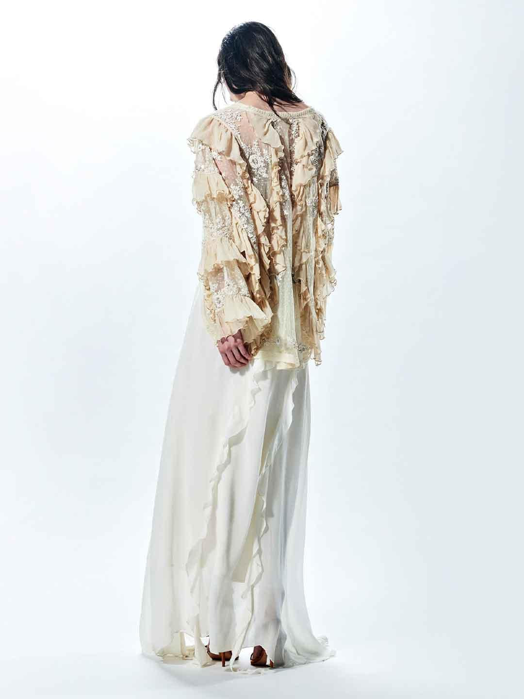 Aniye By Layla cardigan beige in pizzo