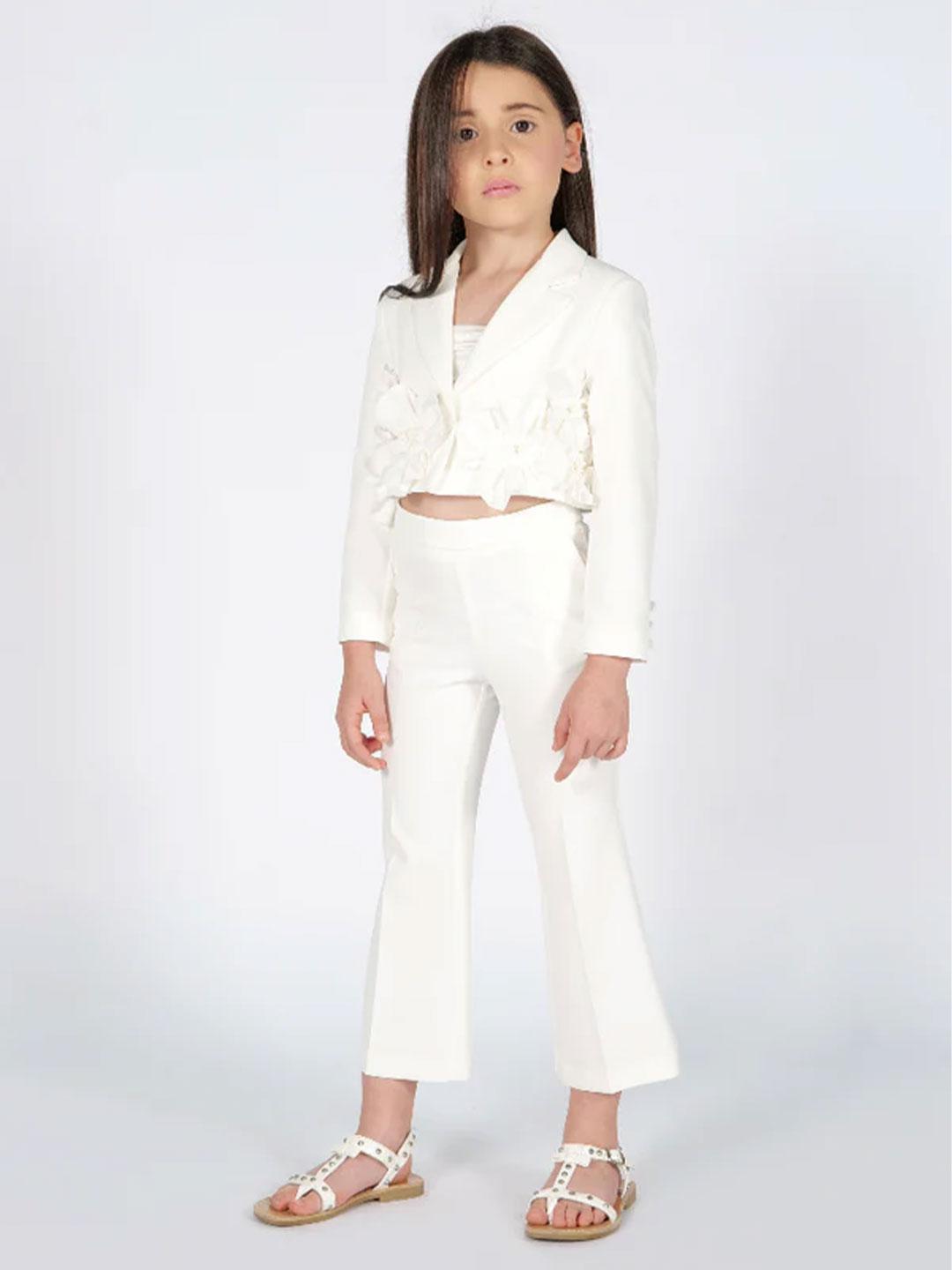Fun & Fun giacca kids bianco con fiori