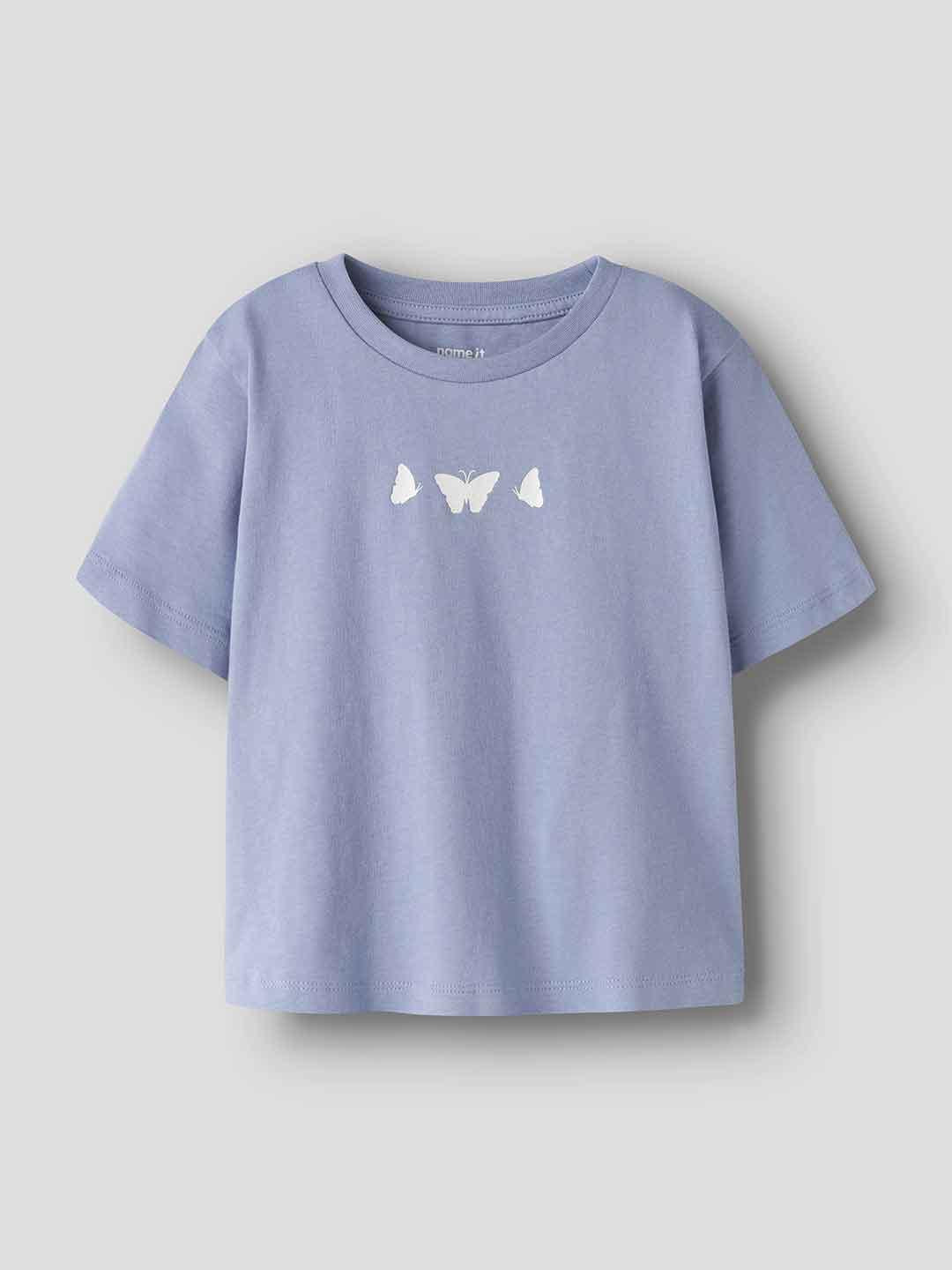 Name It t-shirt kids lilla con stampa farfalle