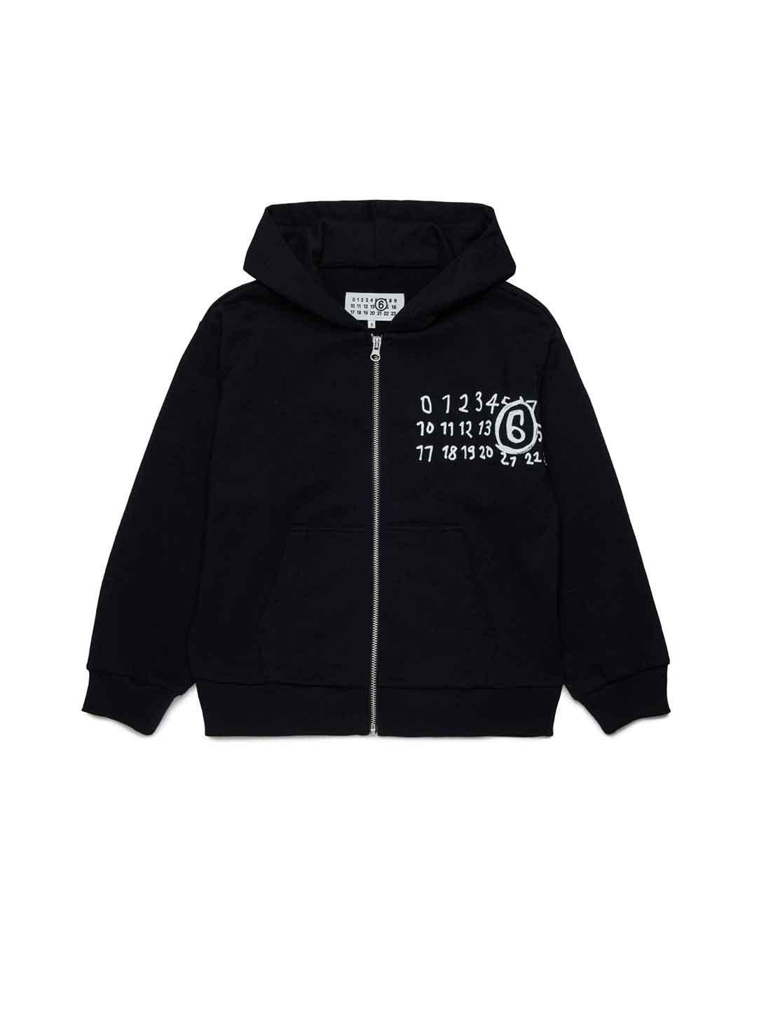Maison Margiela felpa nero con zip
