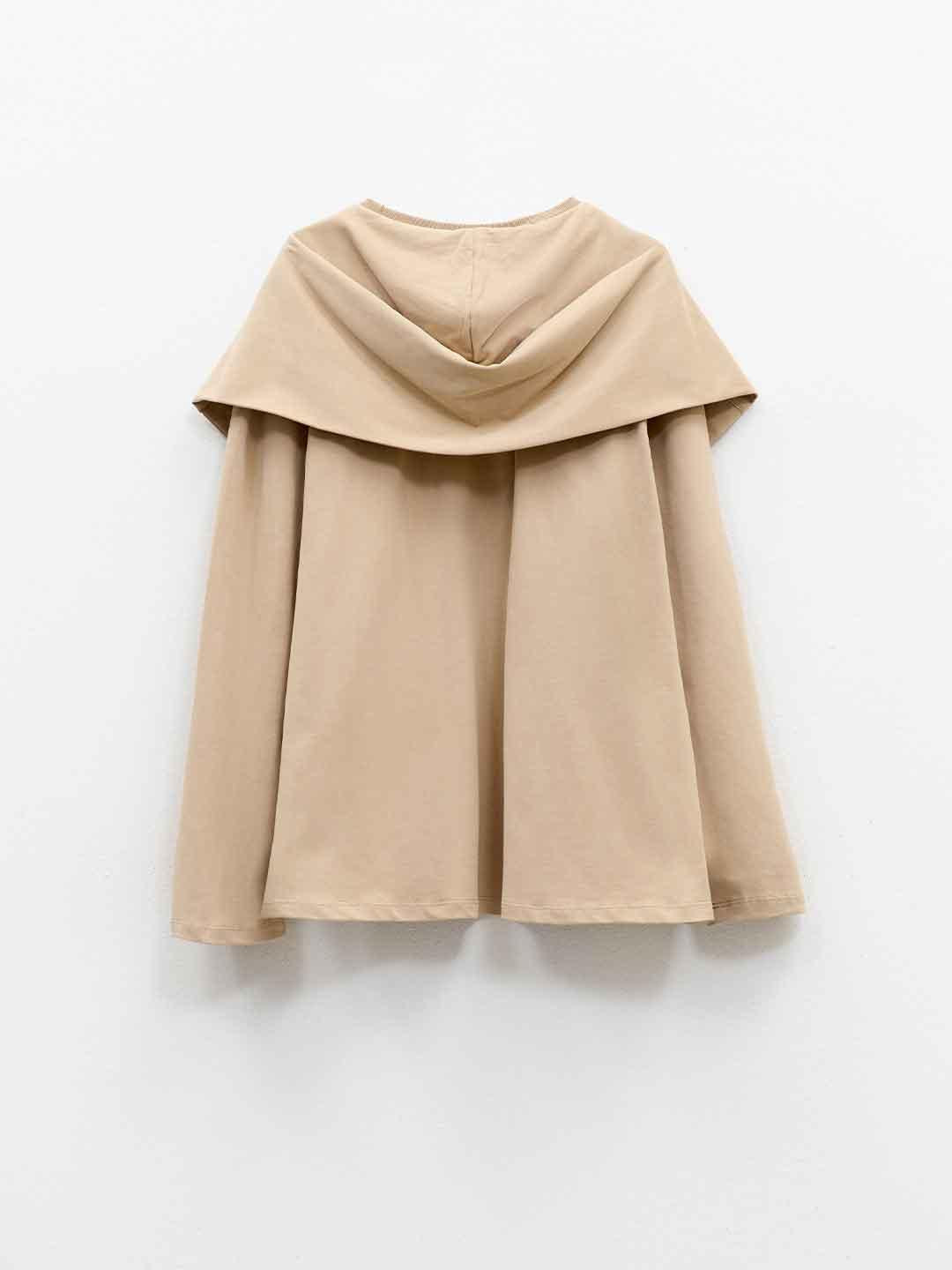 Eleh felpa beige con manica sulle spalle