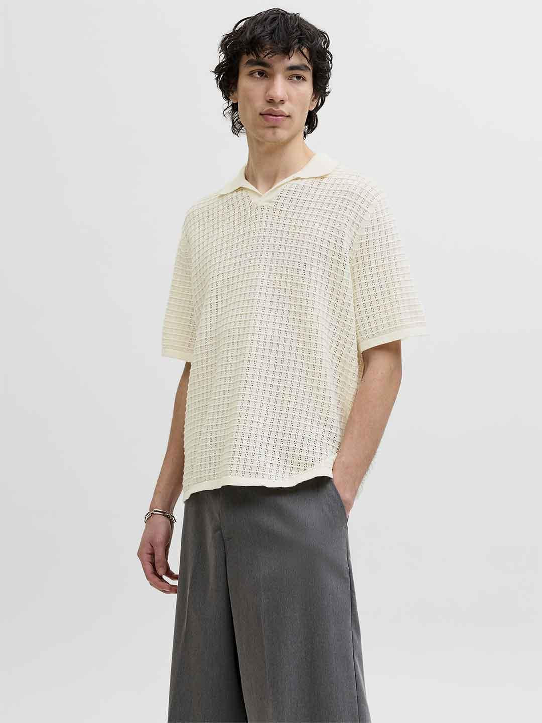 Jack & Jones polo panna in maglia