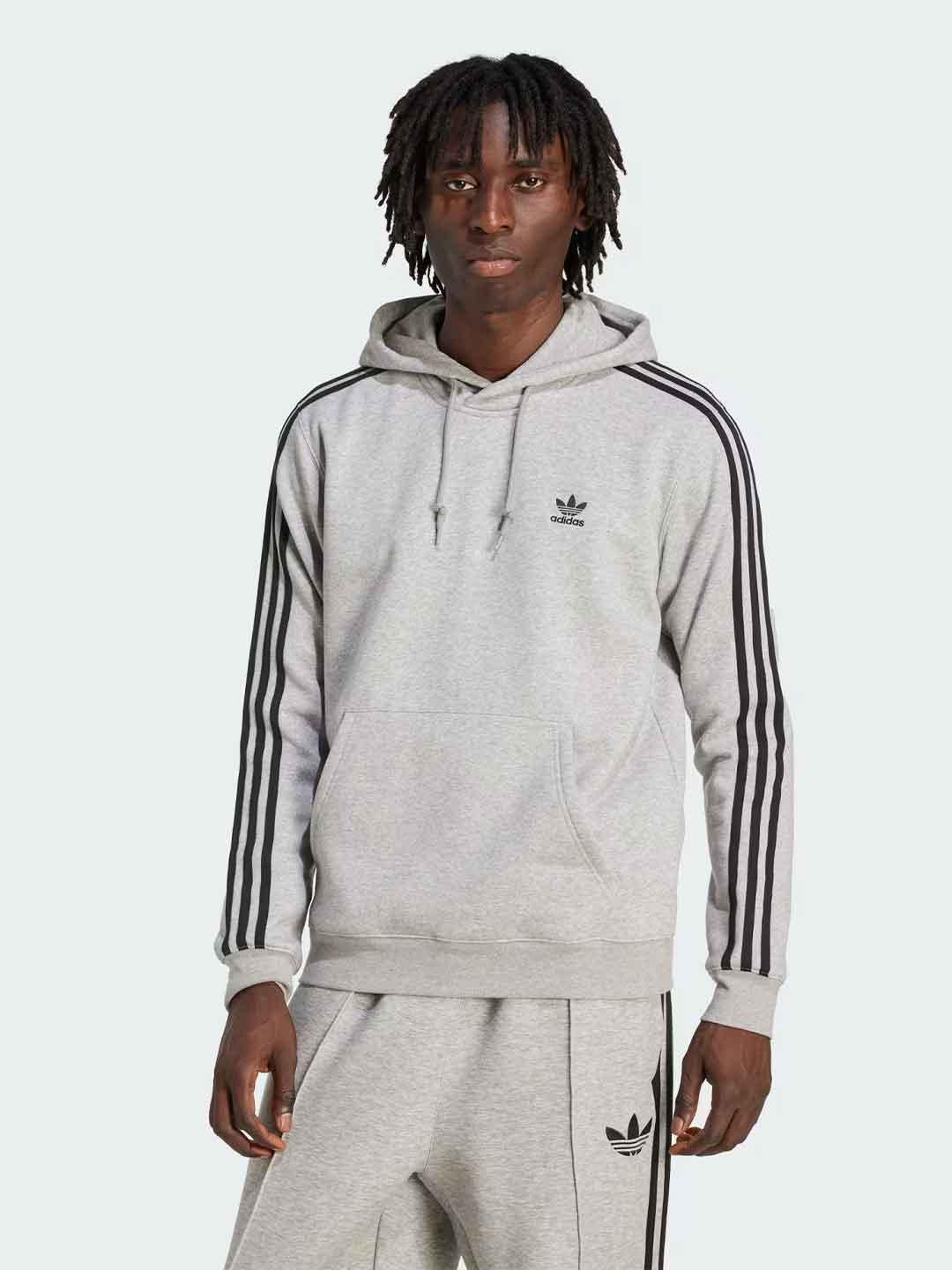 Adidas felpa grigio con cappuccio