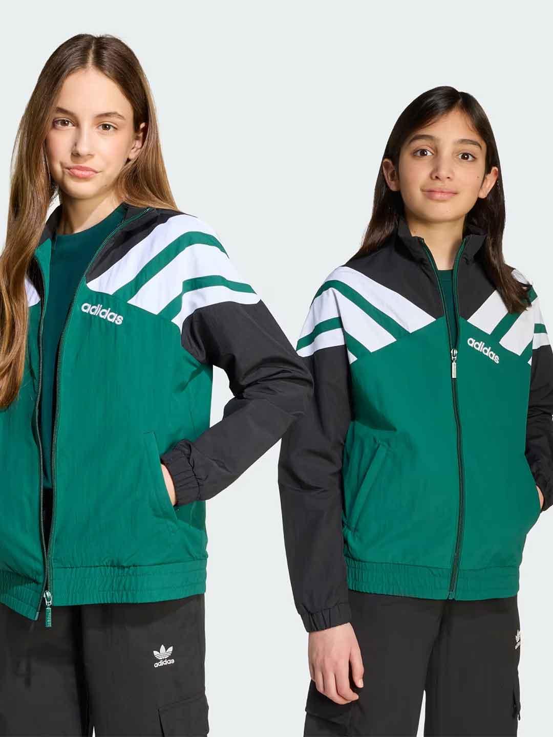 Adidas felpa kids verde con zip