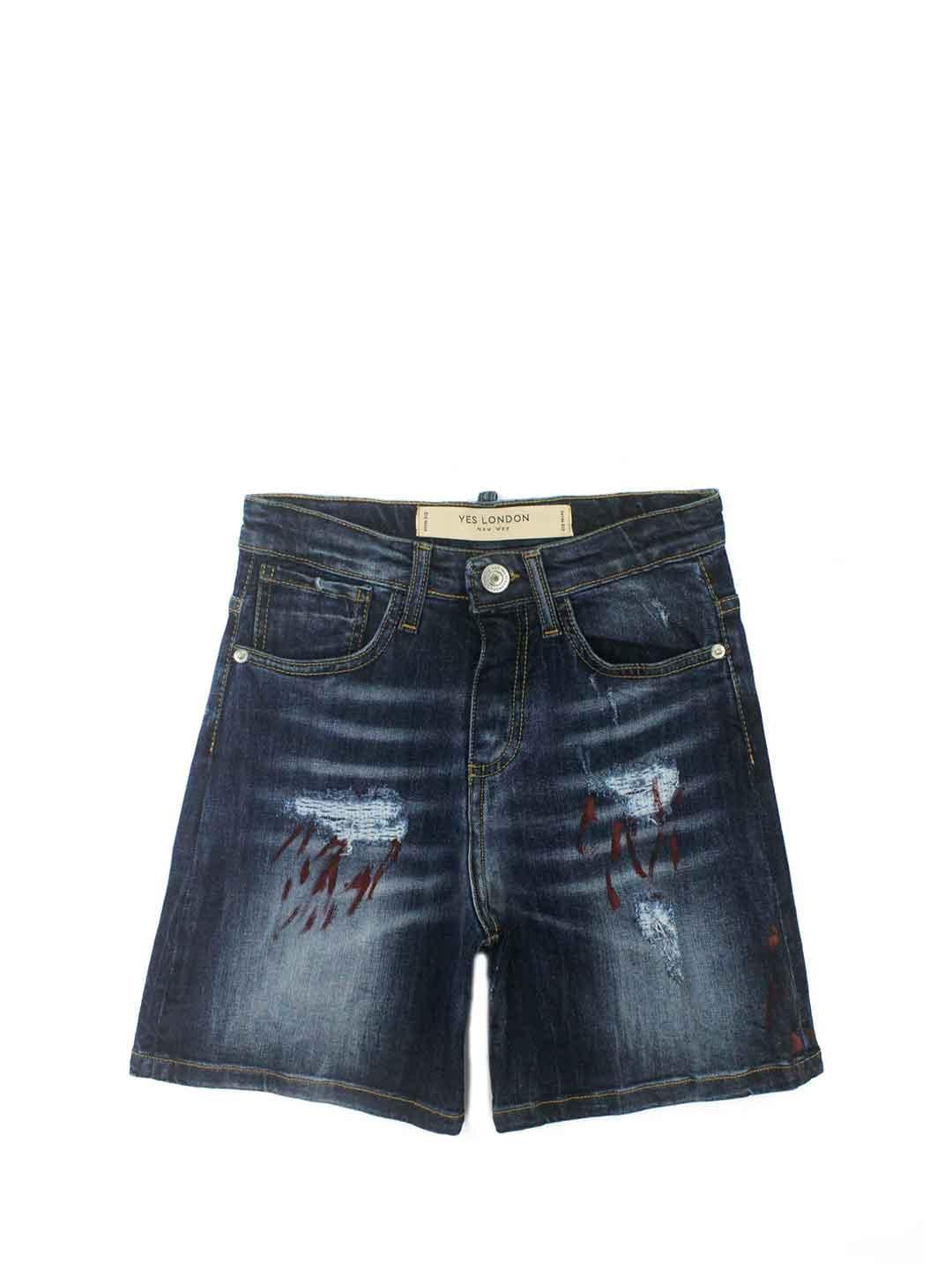 Yes London bermuda kids in jeans con pittura