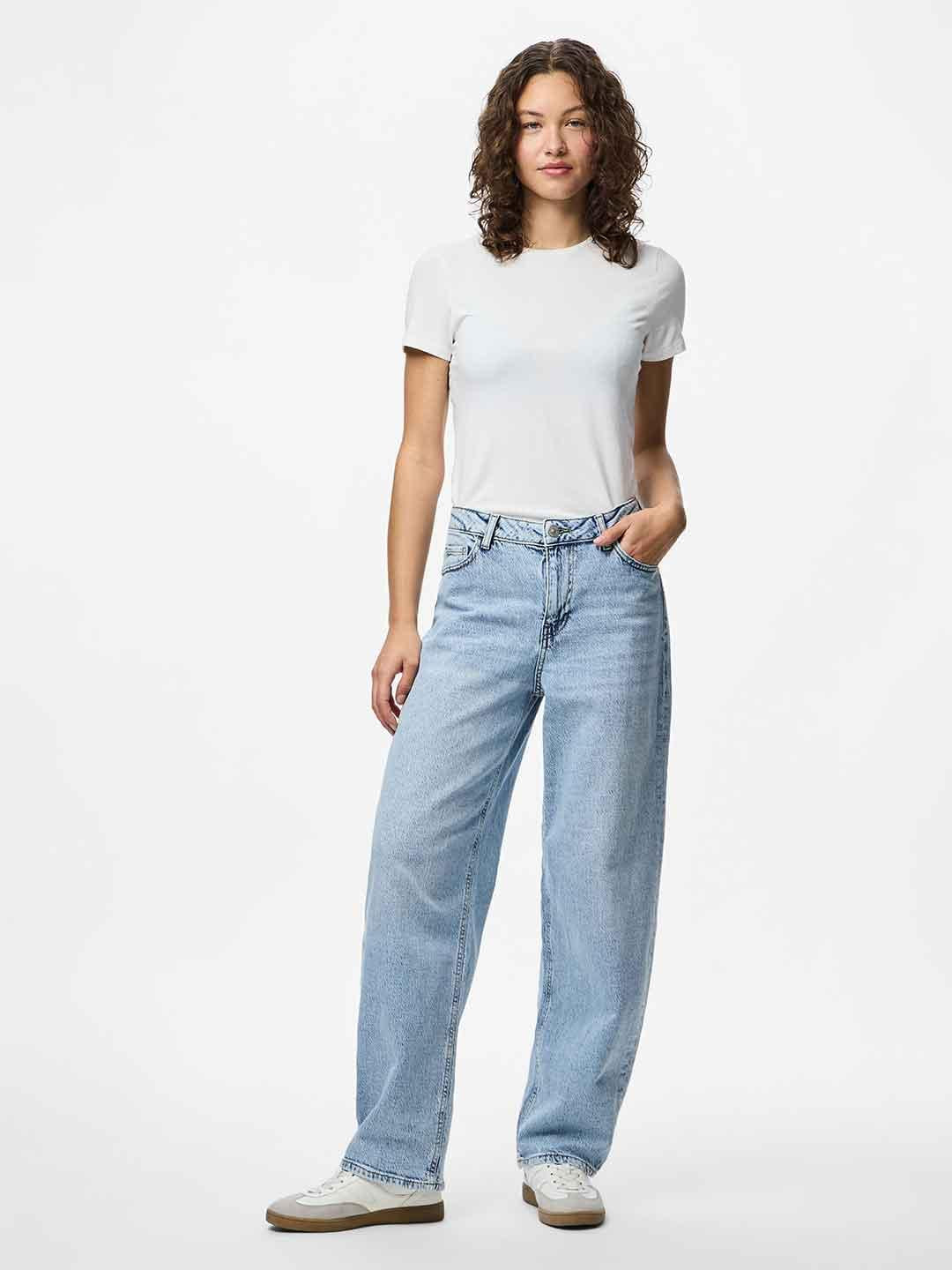 Pieces Grace jeans chiaro barrel