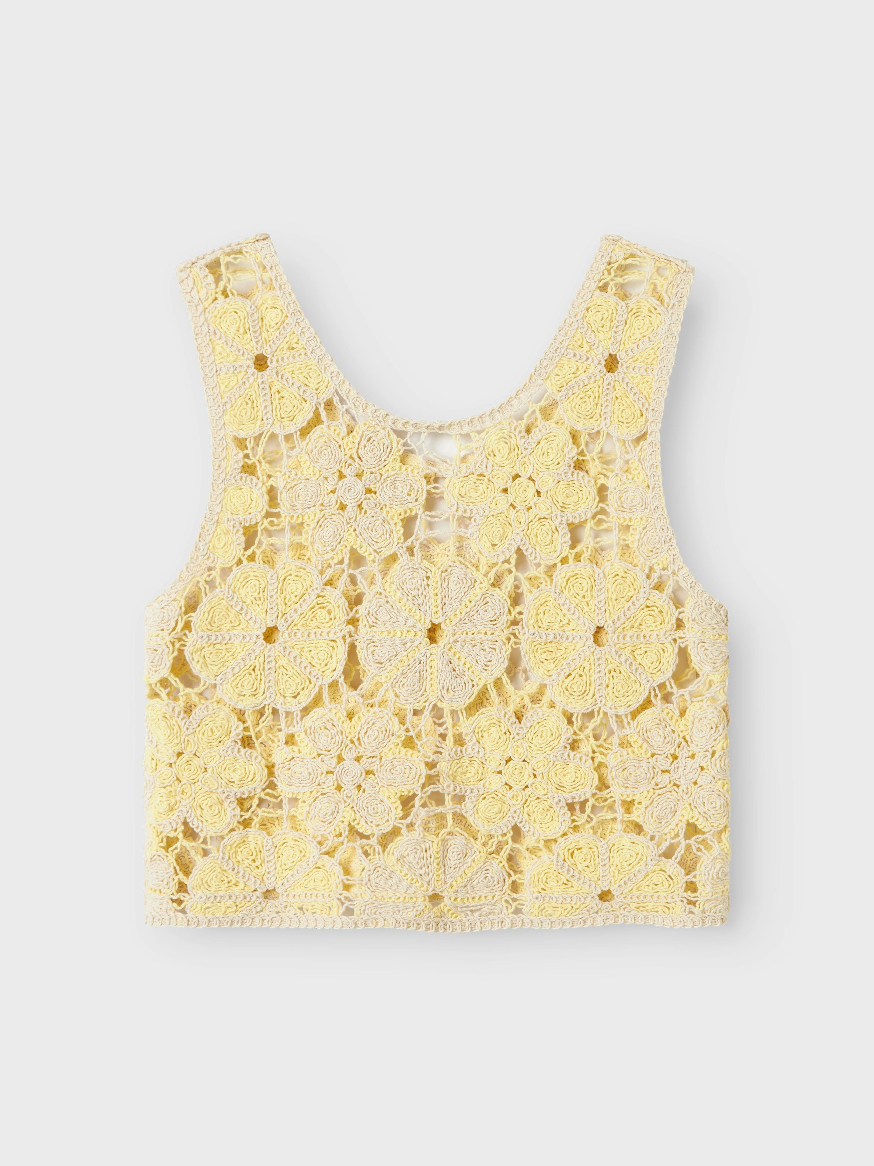 Name It canotta kids giallo con ricami