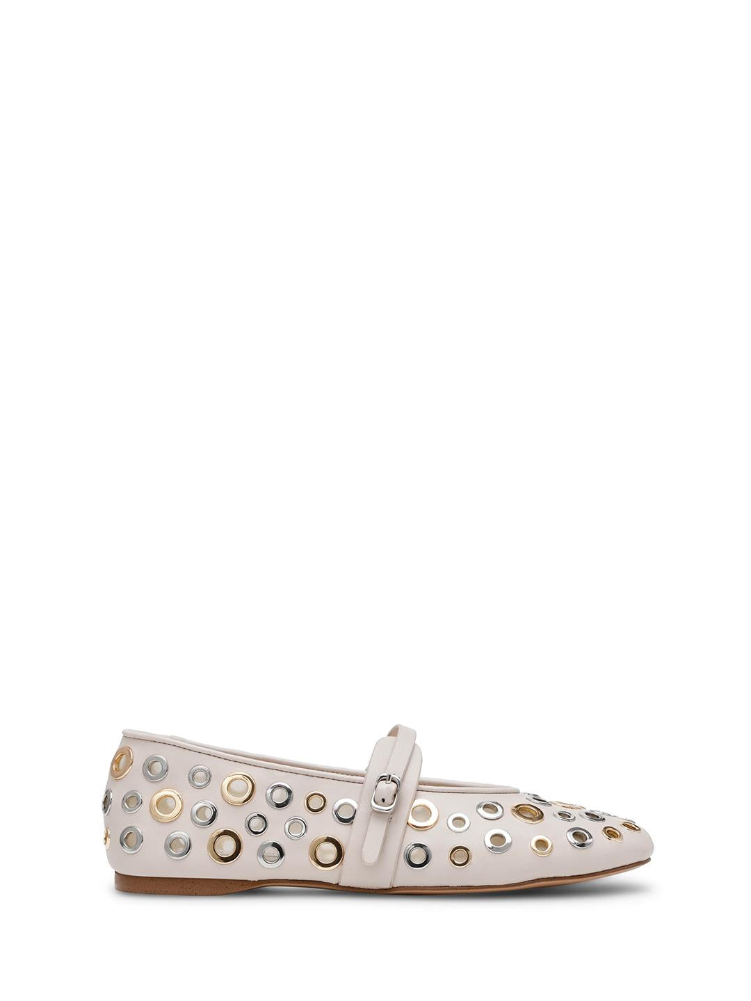 Steve Madden Rejoice-S ballerine panna con borchie
