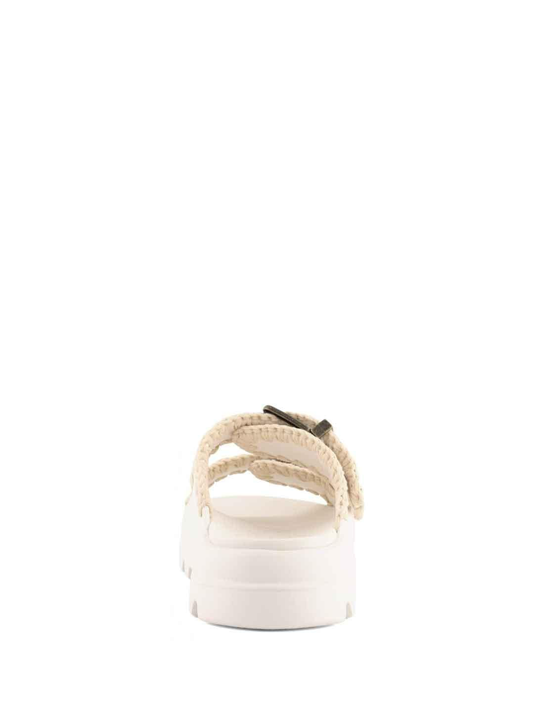 Mou Eva Slide Two Buckles sandali bianco