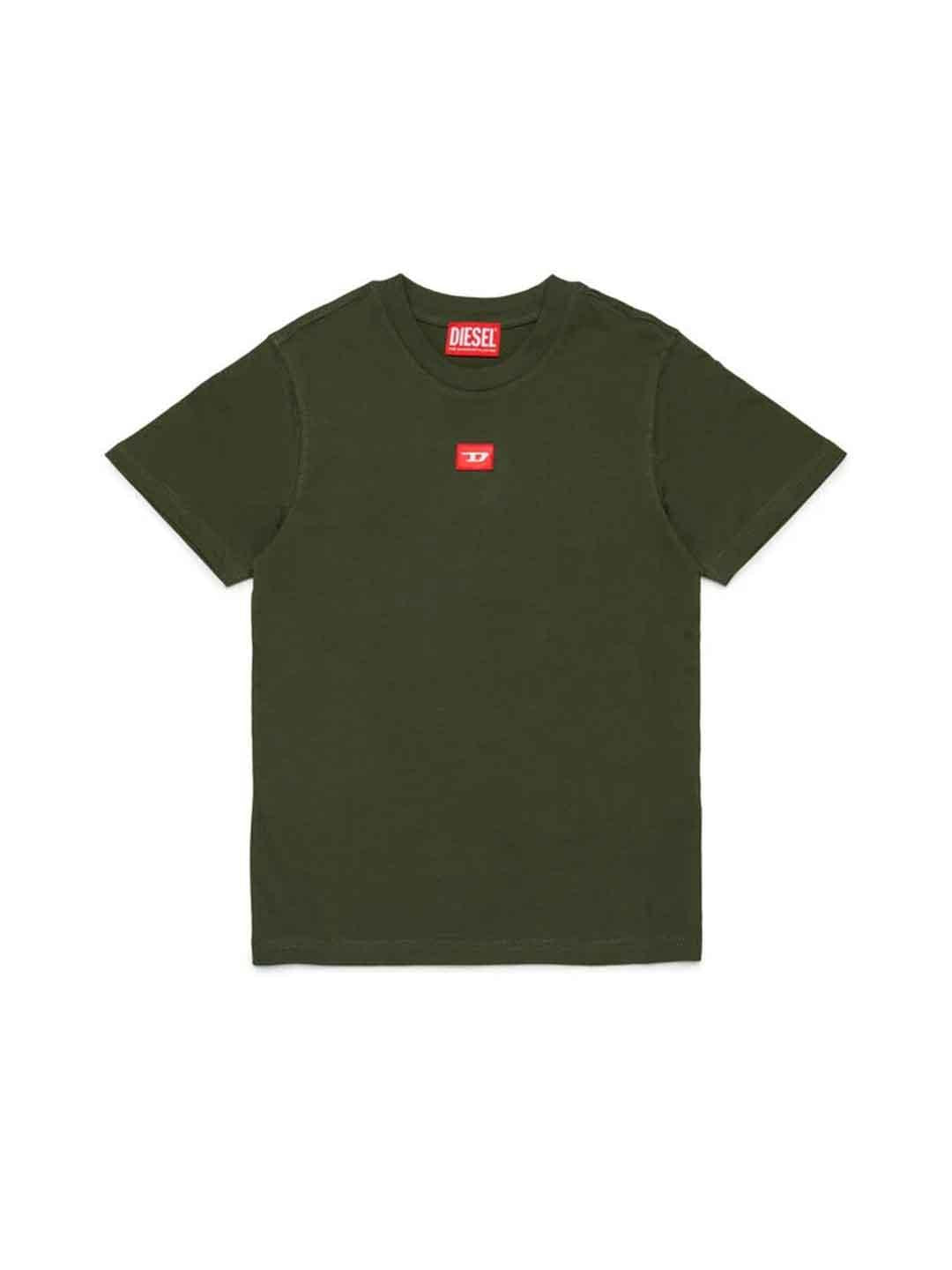 Diesel Tx Diego t-shirt kids verde con patch