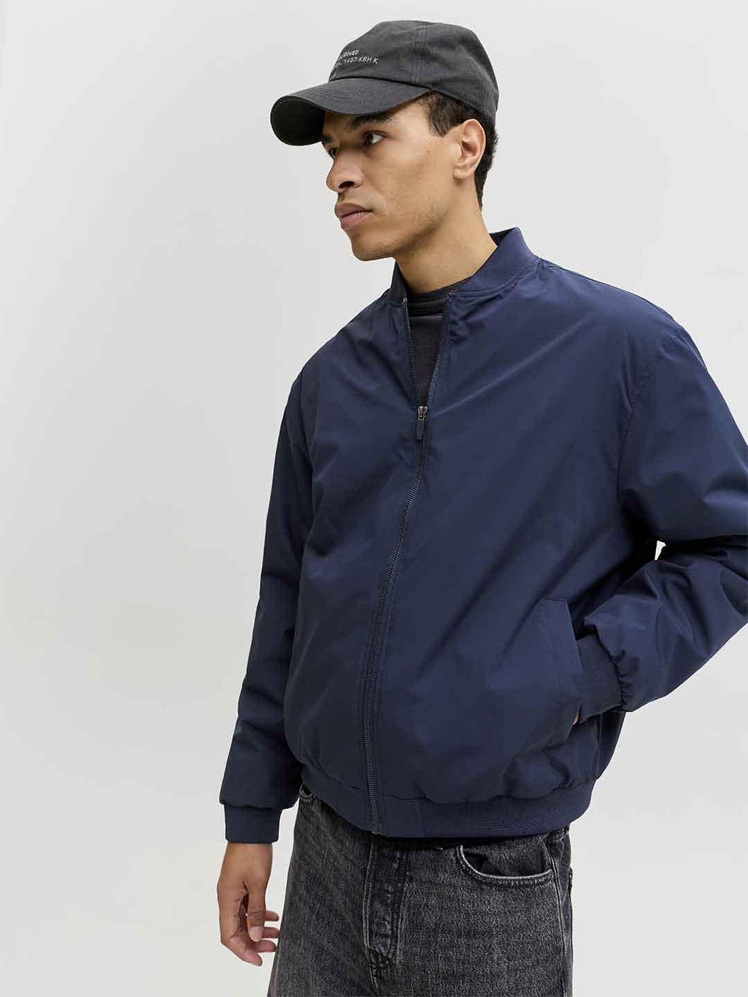 Jack & Jones giubbino blu a bomber