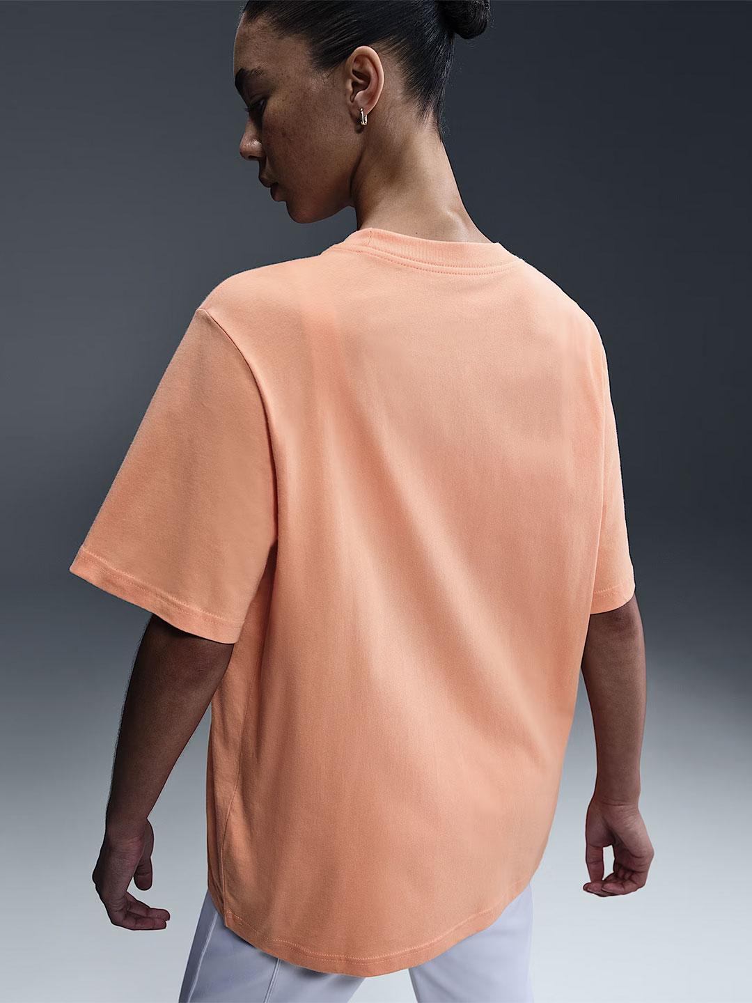 Nike t-shirt arancio con logo bianco
