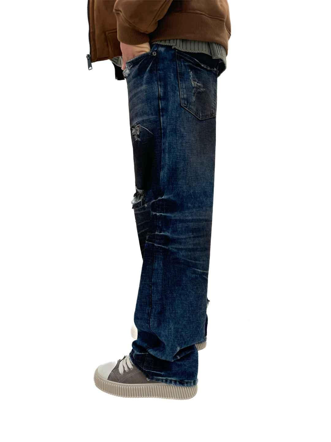 Cianotic Super baggy Raw jeans scuro baggy
