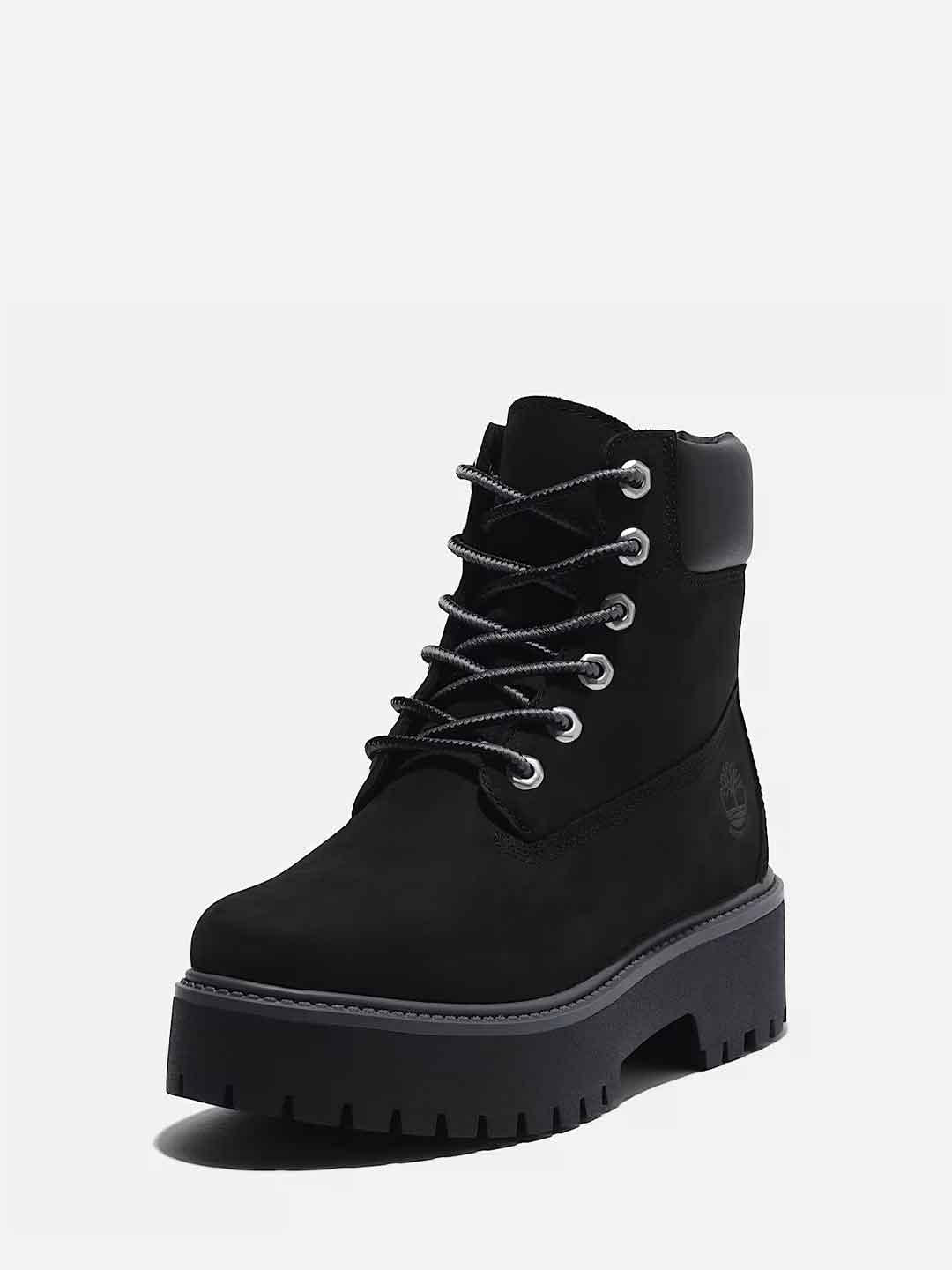 Timberland Stone Street 6 Inch anfibio nero platform