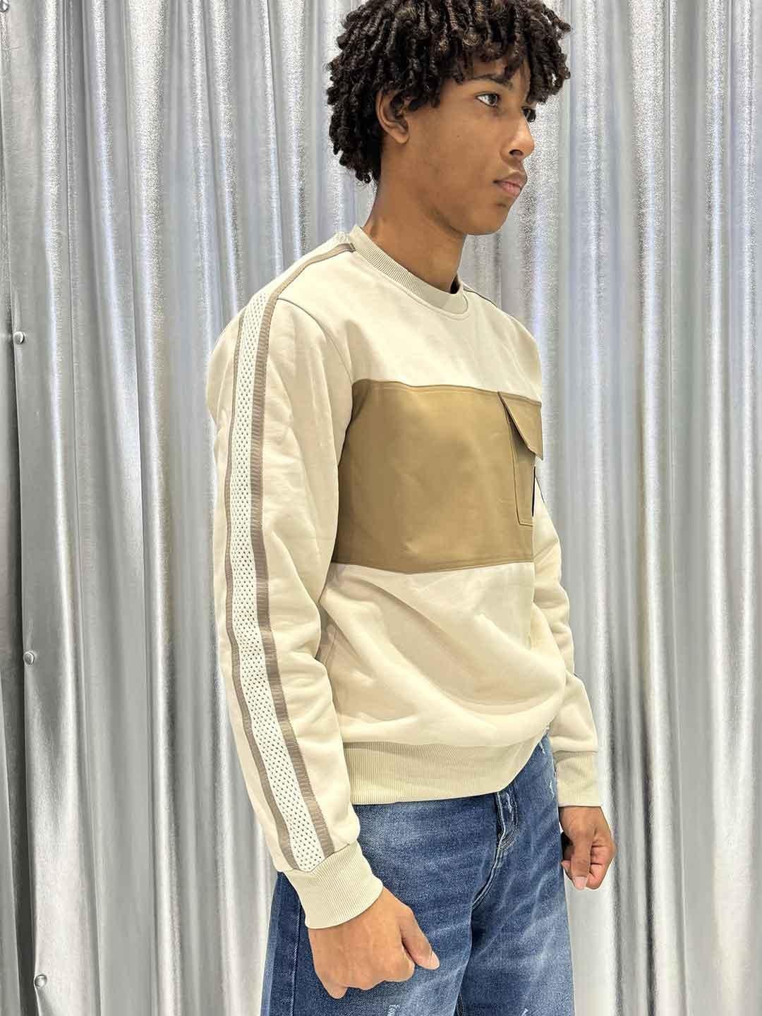 Pret a Porter felpa beige con tasca