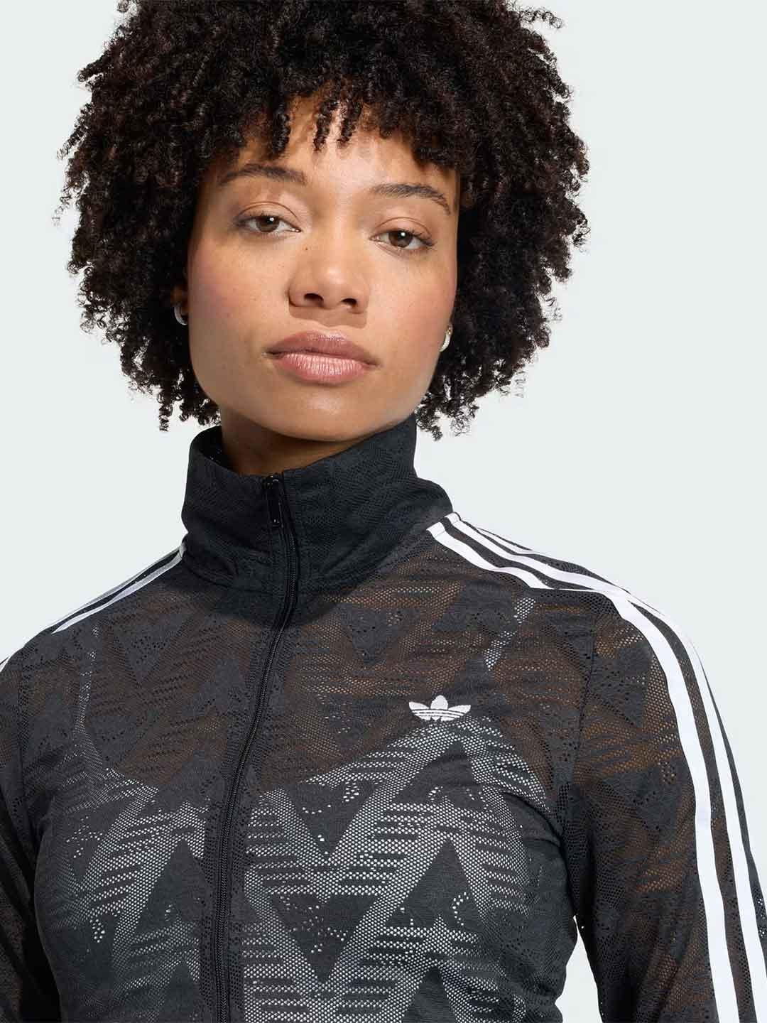 Adidas Firebird felpa nero in pizzo