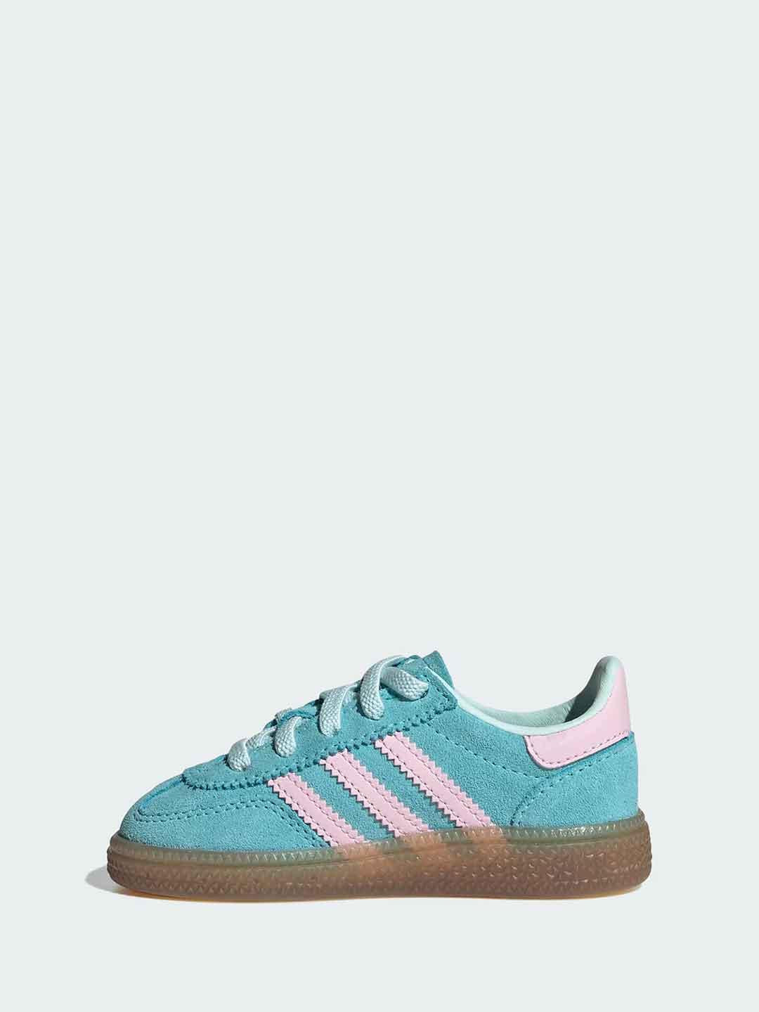 Adidas Handball Spezial CF sneakers kids celeste e rosa