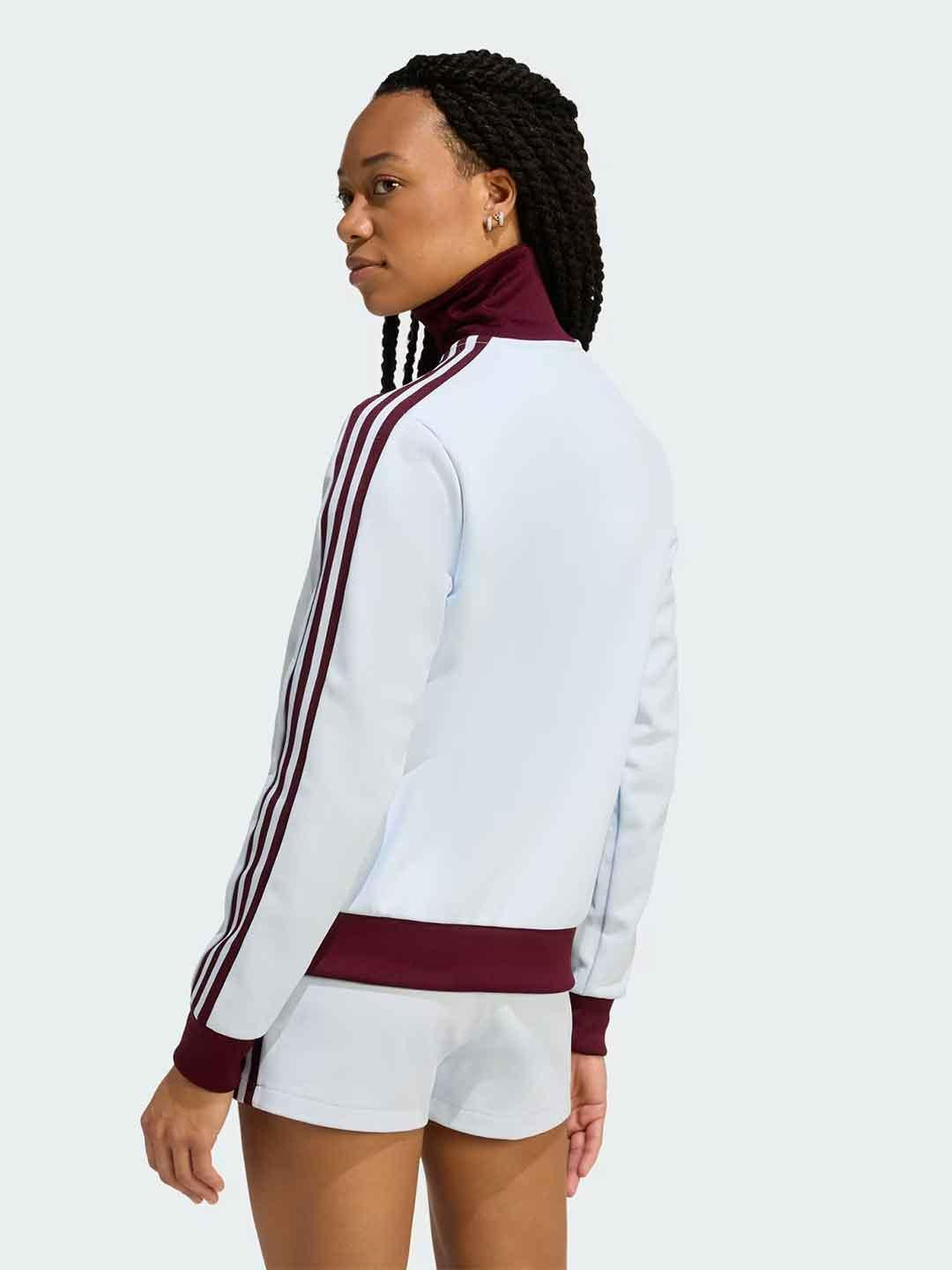 Adidas felpa celeste con bande bordeaux