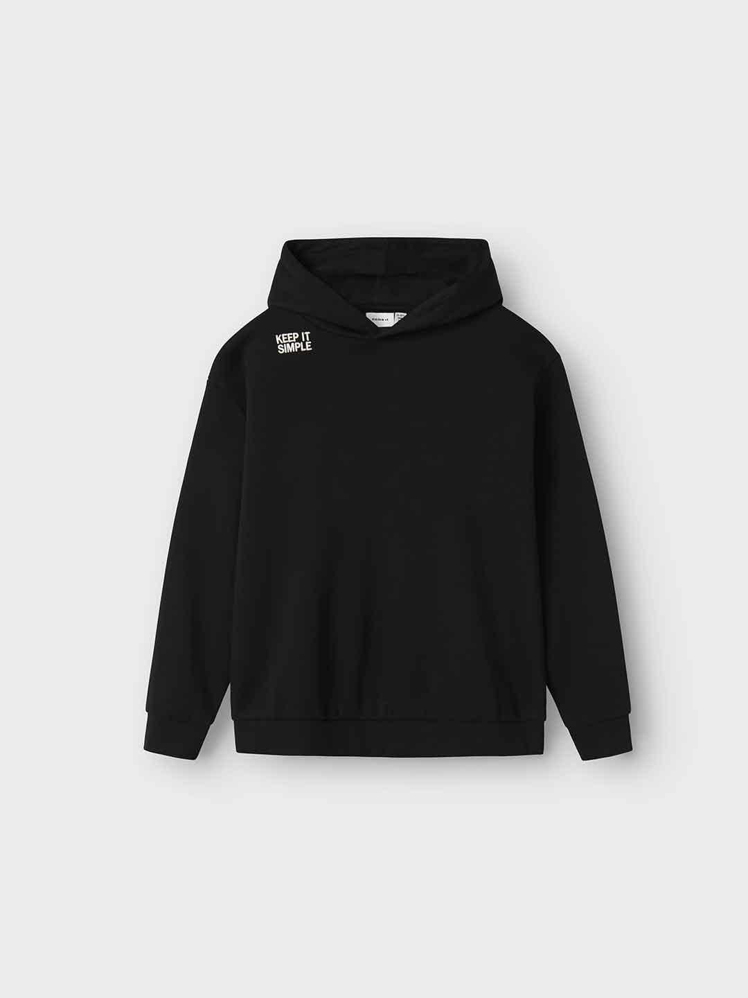Name It felpa kids nero con cappuccio