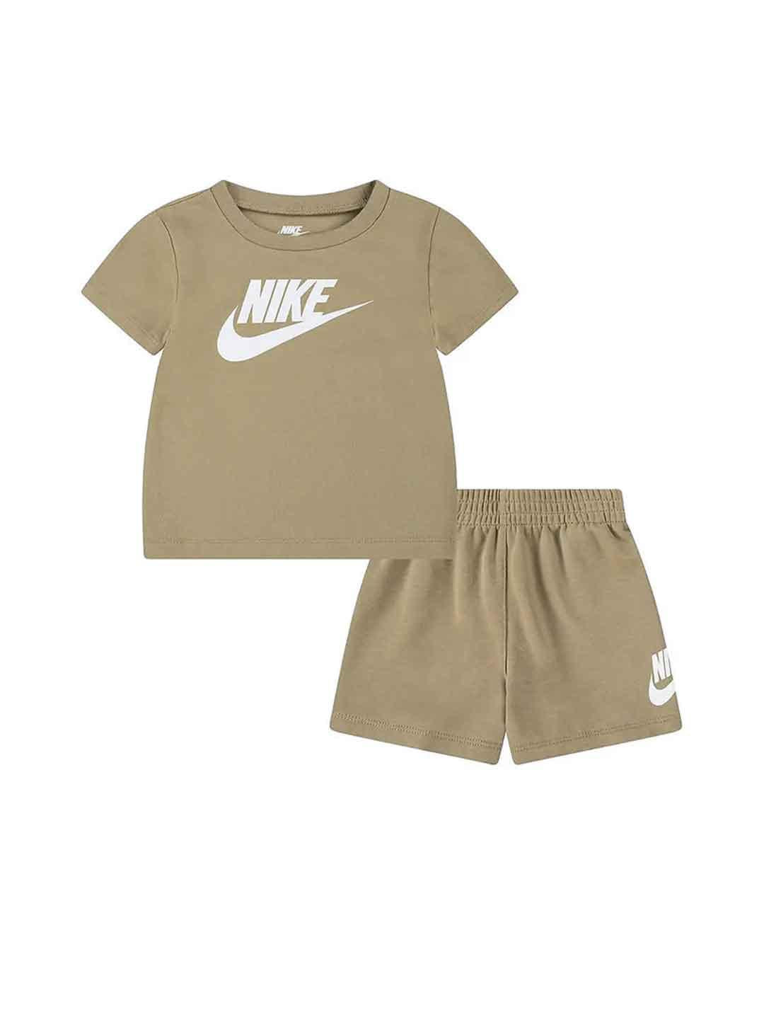 Nike coordinato kids beige e bianco