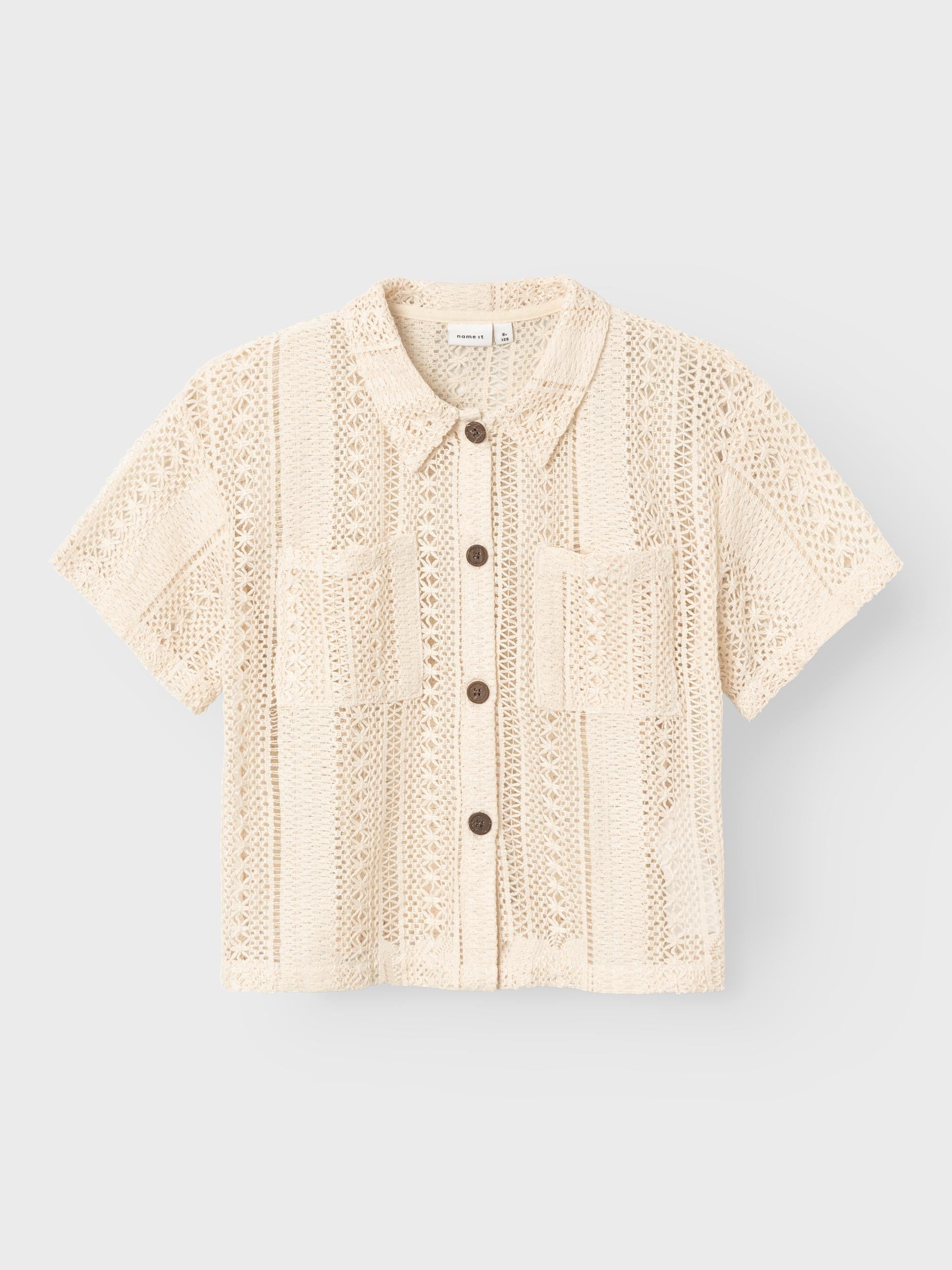 Name It camicia kids beige traforata