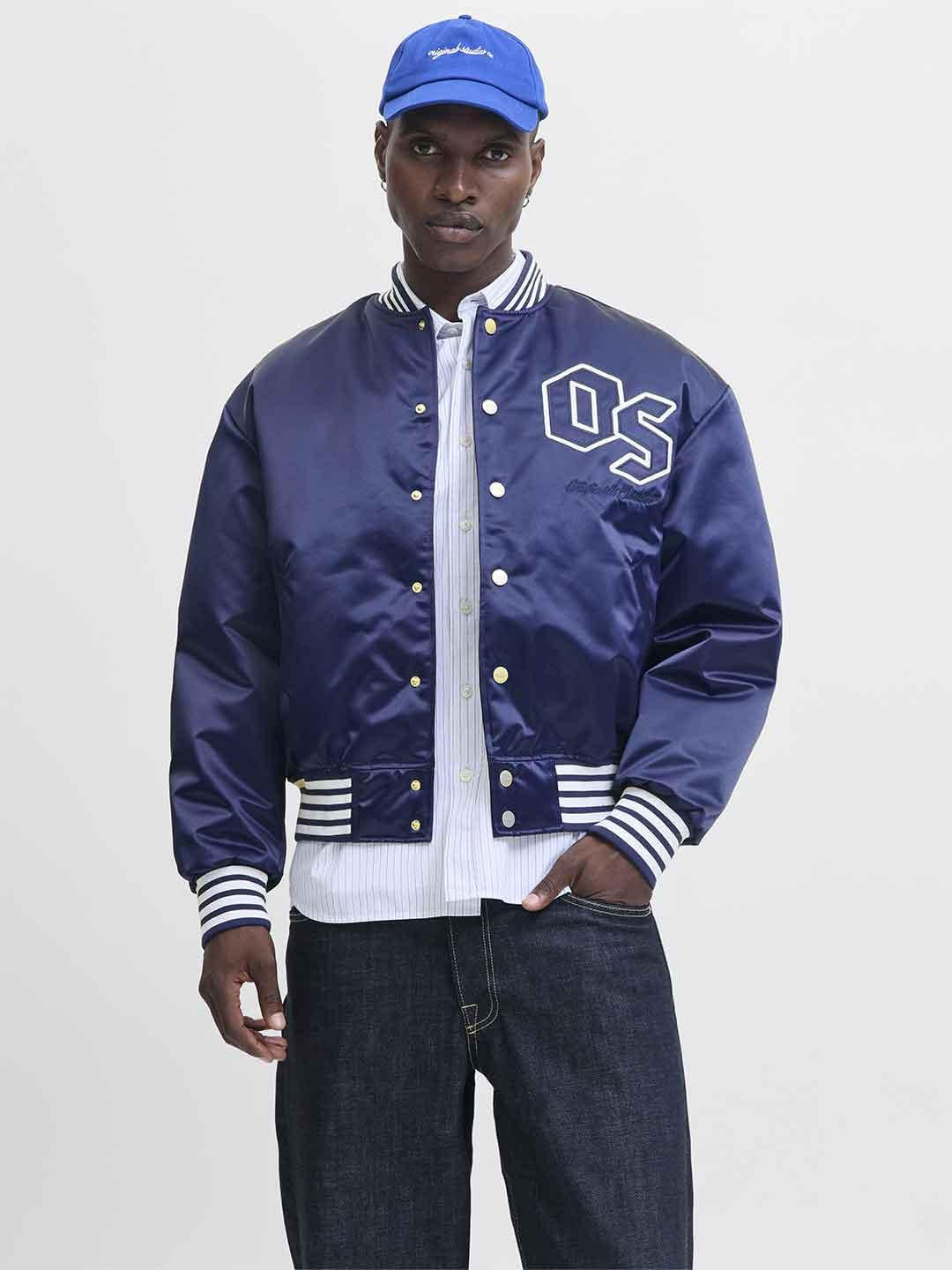 Jack & Jones giubbino bomber blu