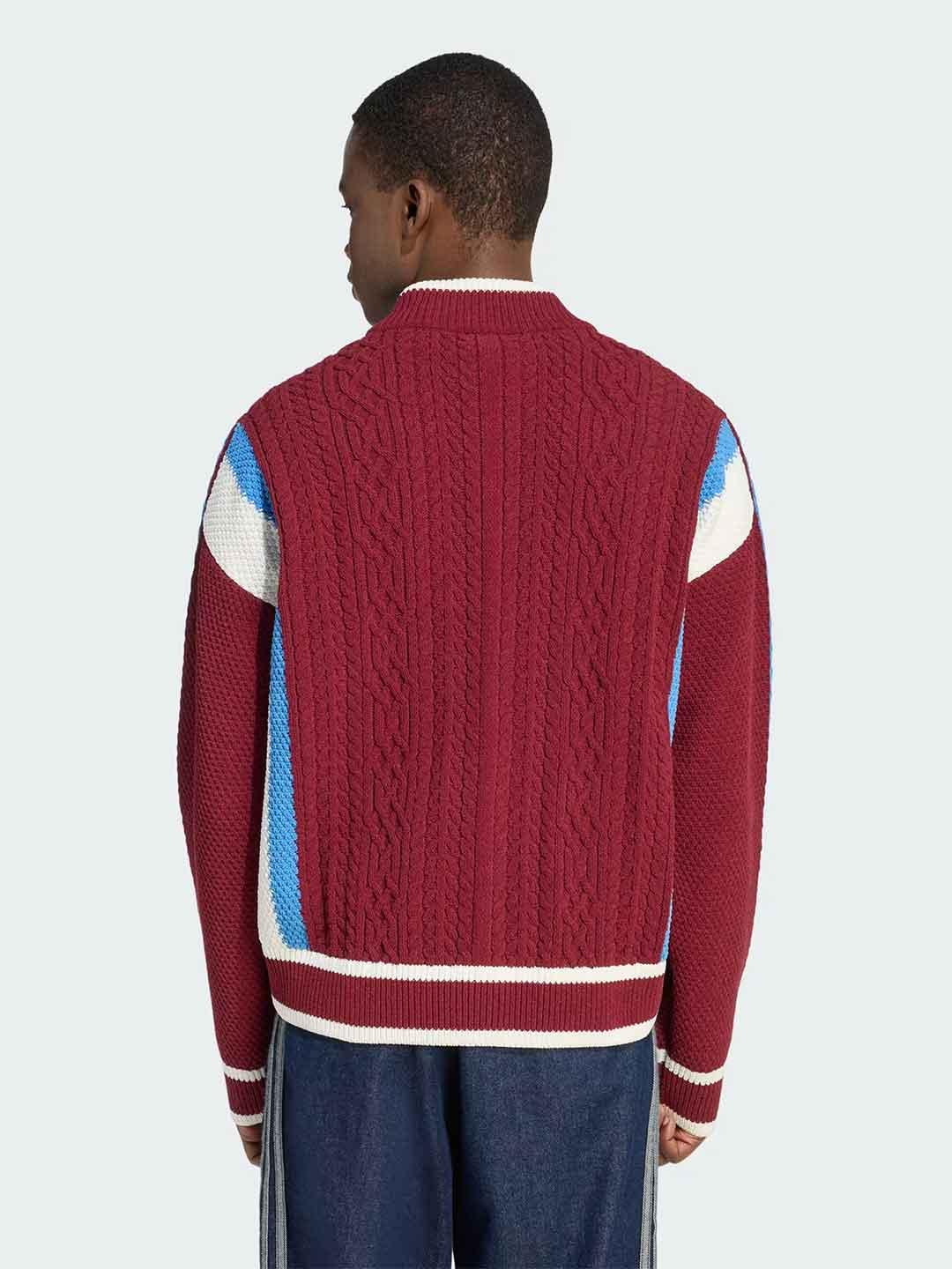 Adidas cardigan bordeaux con zip