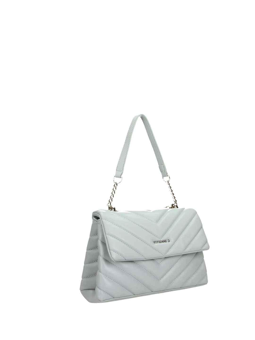 Vivienne D Mini Bag Soft borsa azzurro trapuntata