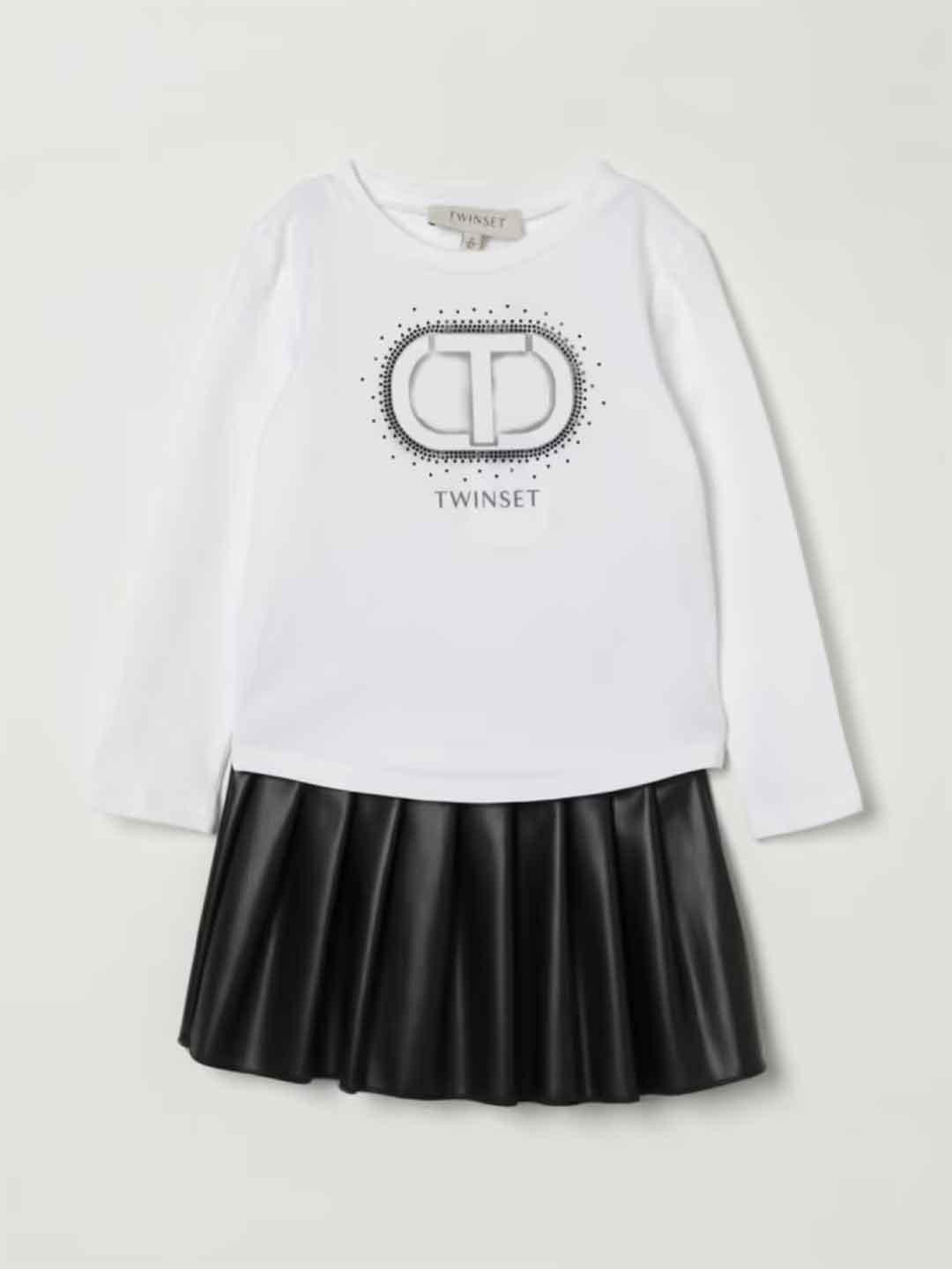 Twinset coordinato kids bianco