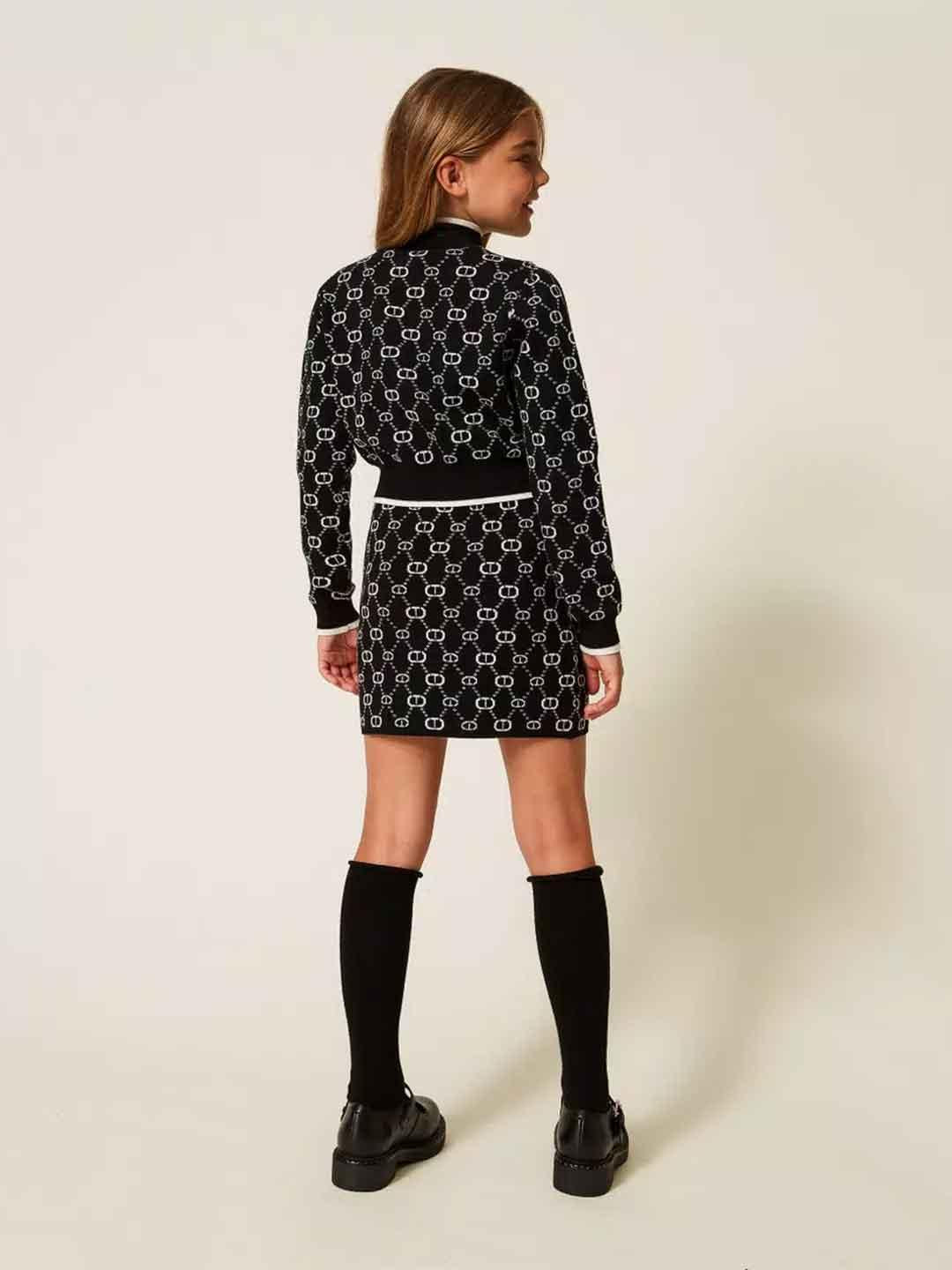 Twinset coordinato kids nero logato