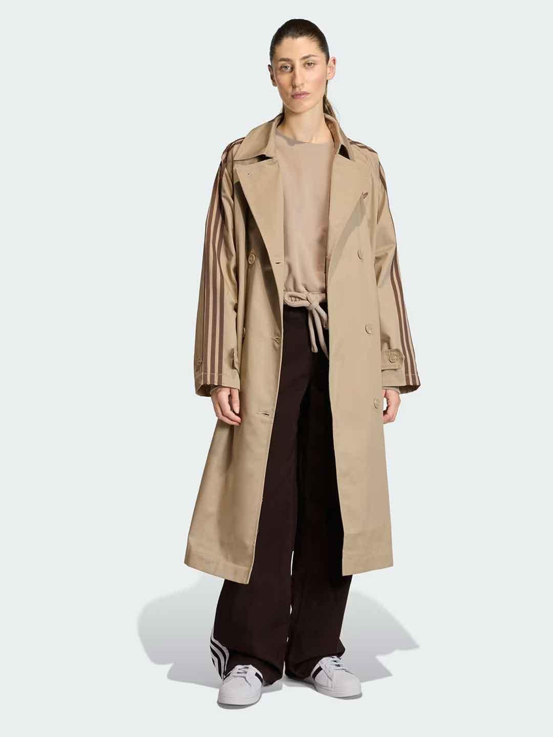 Adidas trench beige lungo