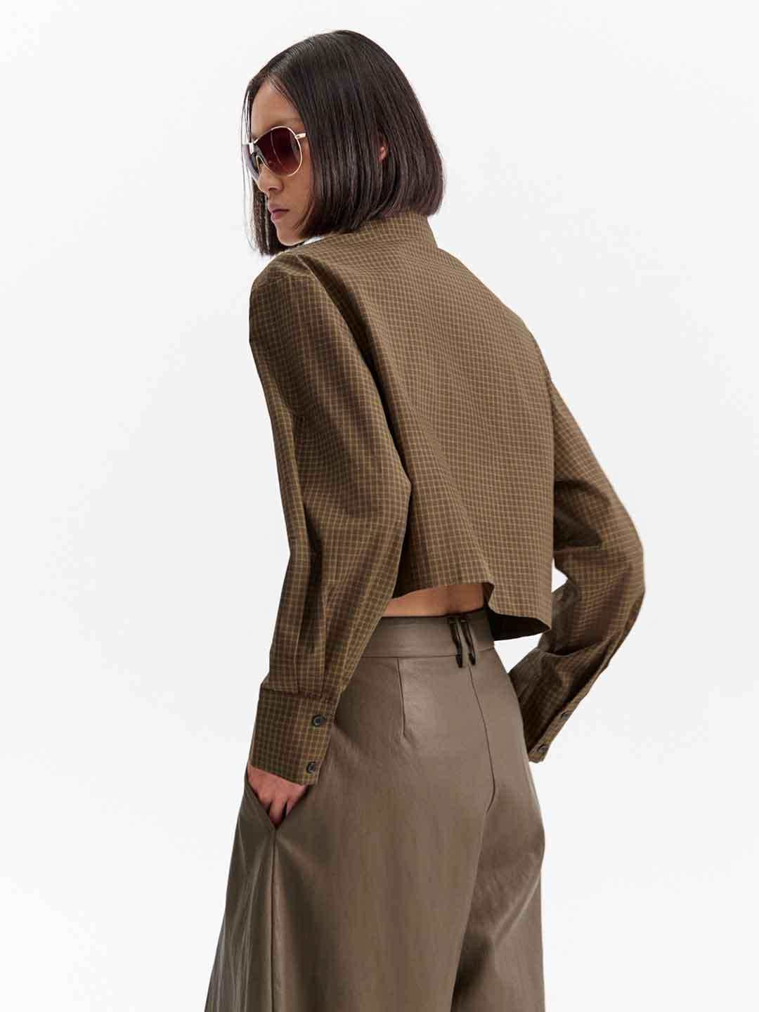 Eleh camicia verde a quadri