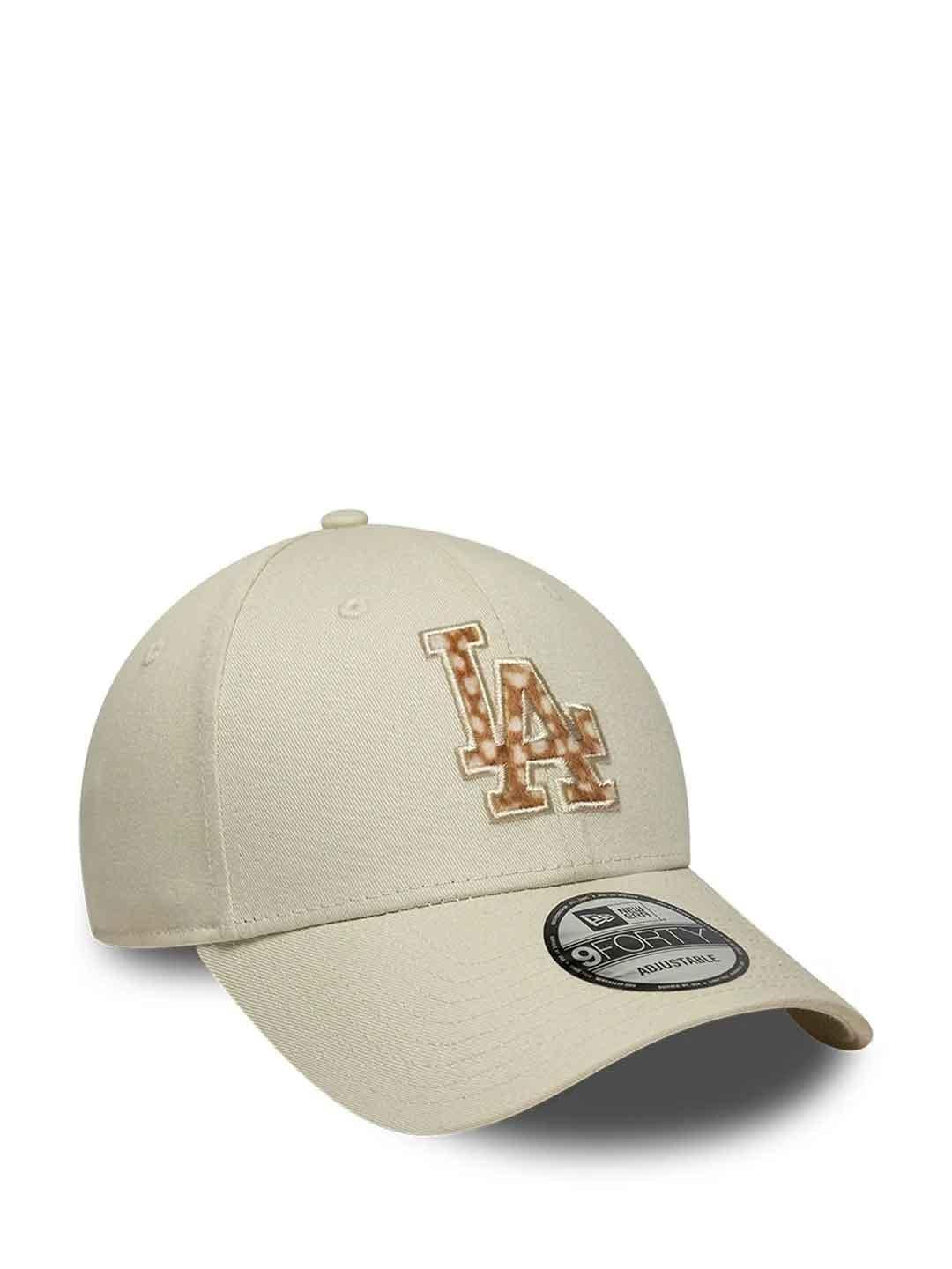 New Era 9Forty cappello beige con logo giraffa LA