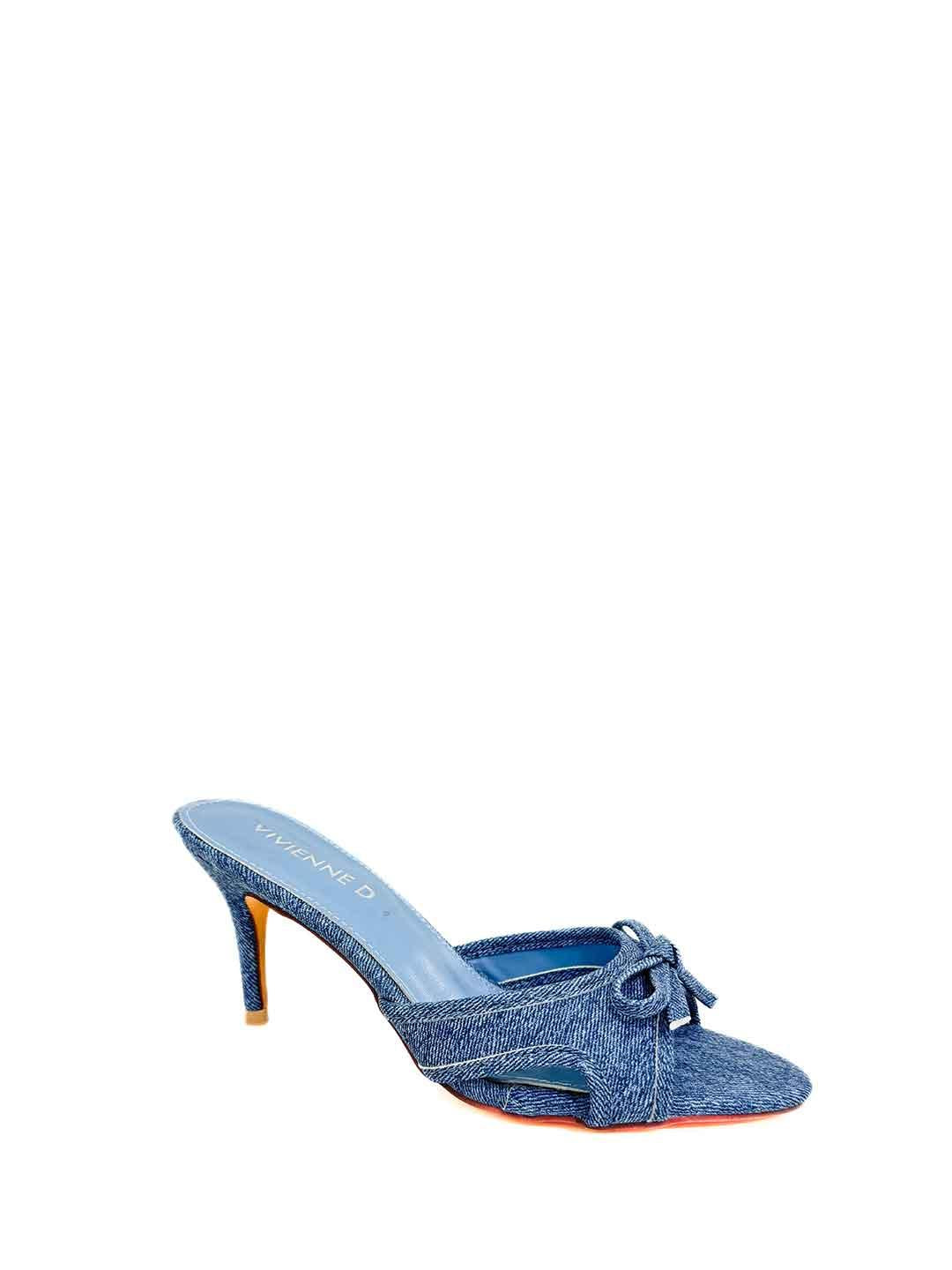 Vivienne D sabot in jeans con tacco