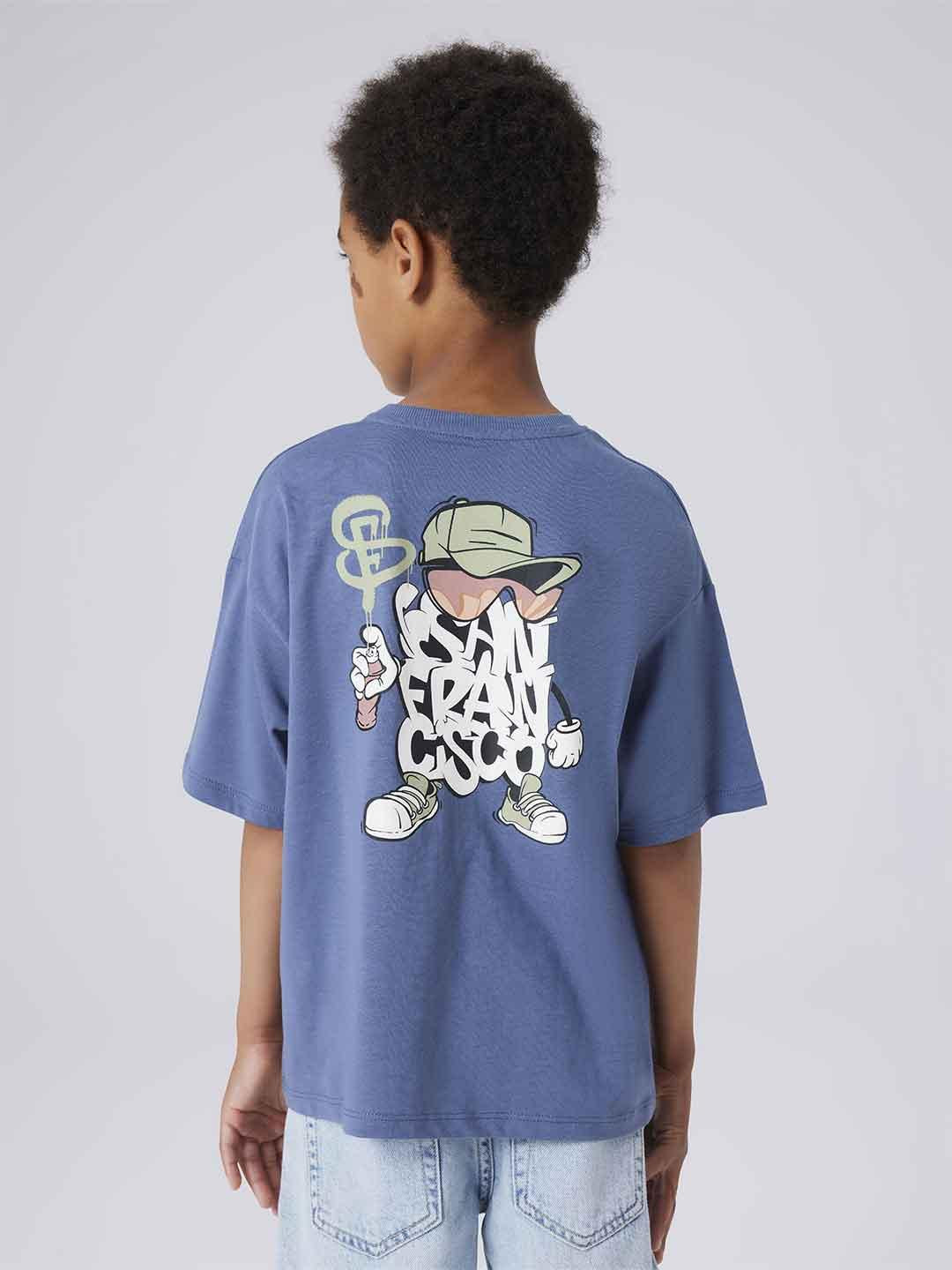 Name It t-shirt kids blu con stampa Swag