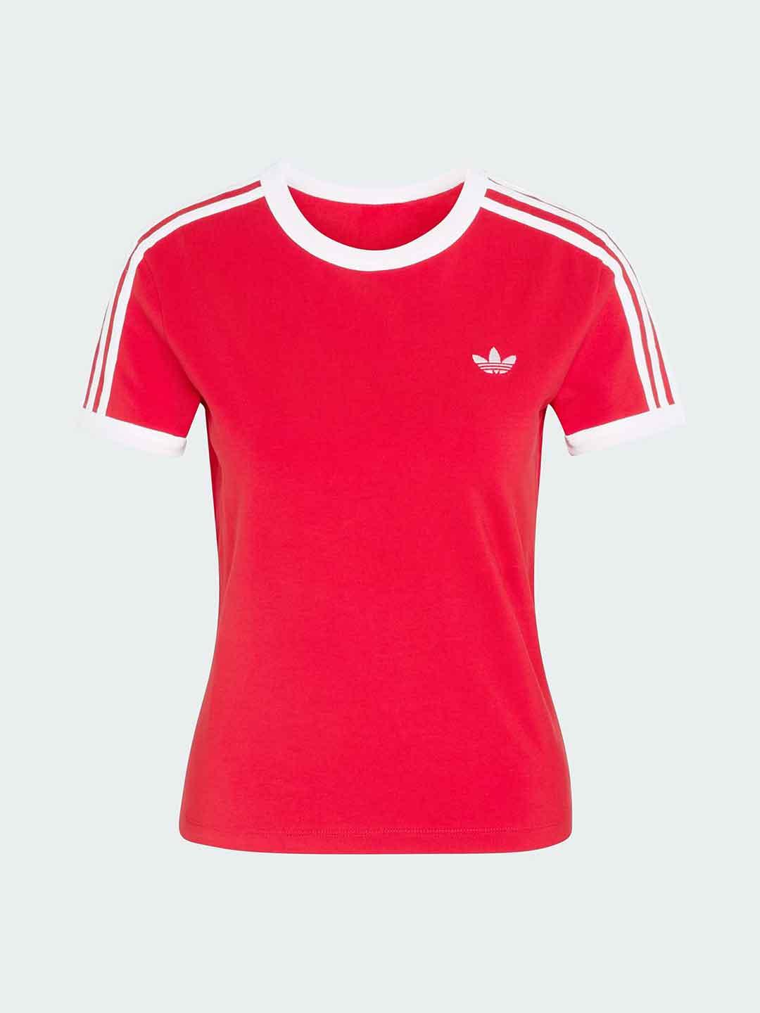 Adidas 3 Stripes t-shirt rosso