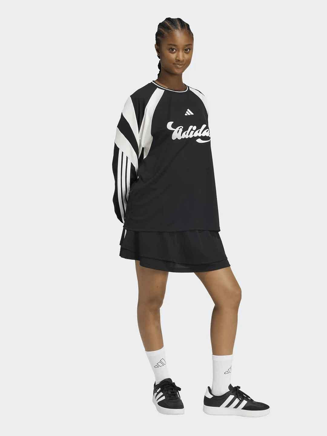 Adidas t-shirt nero manica lunga