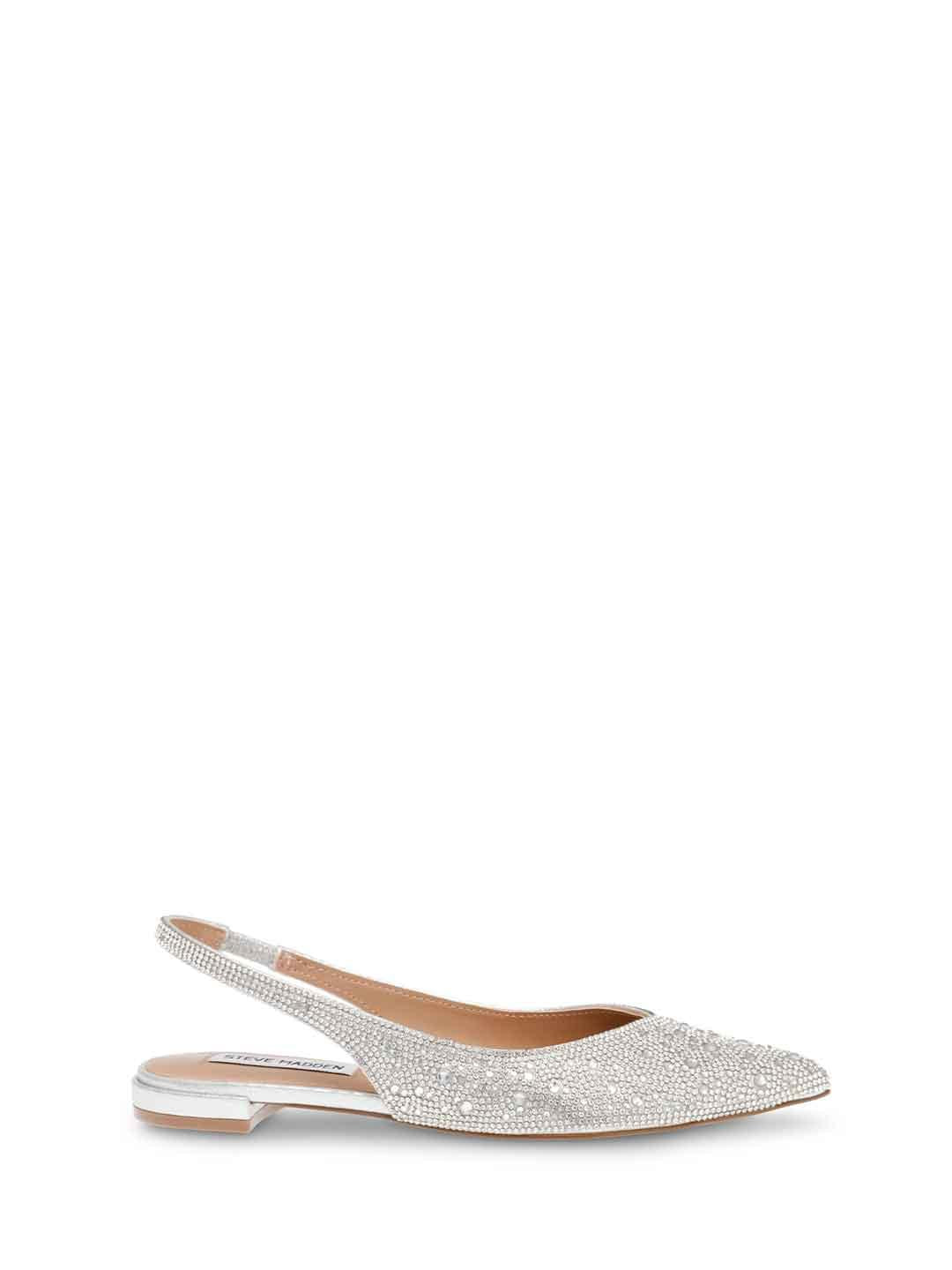 Steve Madden Care-R ballerina argento con strass