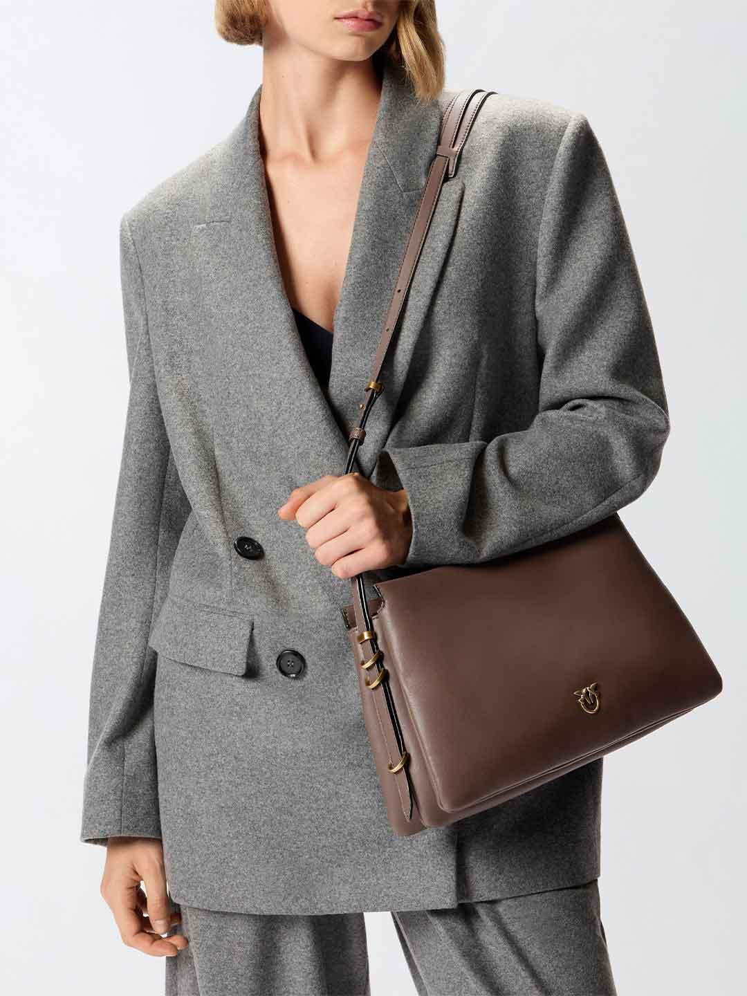 Pinko One Two Three borsa marrone