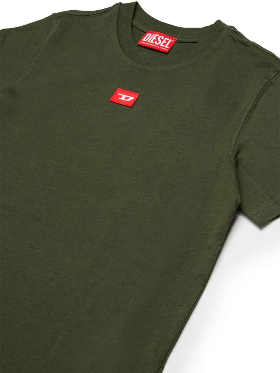 Diesel Tx Diego t-shirt kids verde con patch
