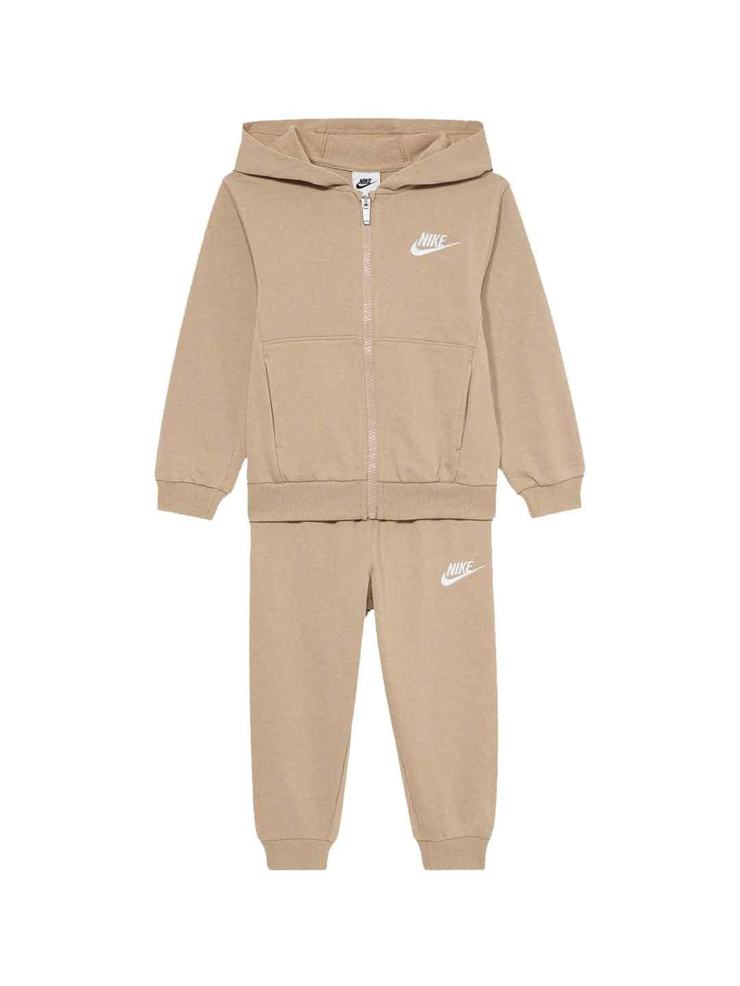 Nike coordinato kids beige con zip