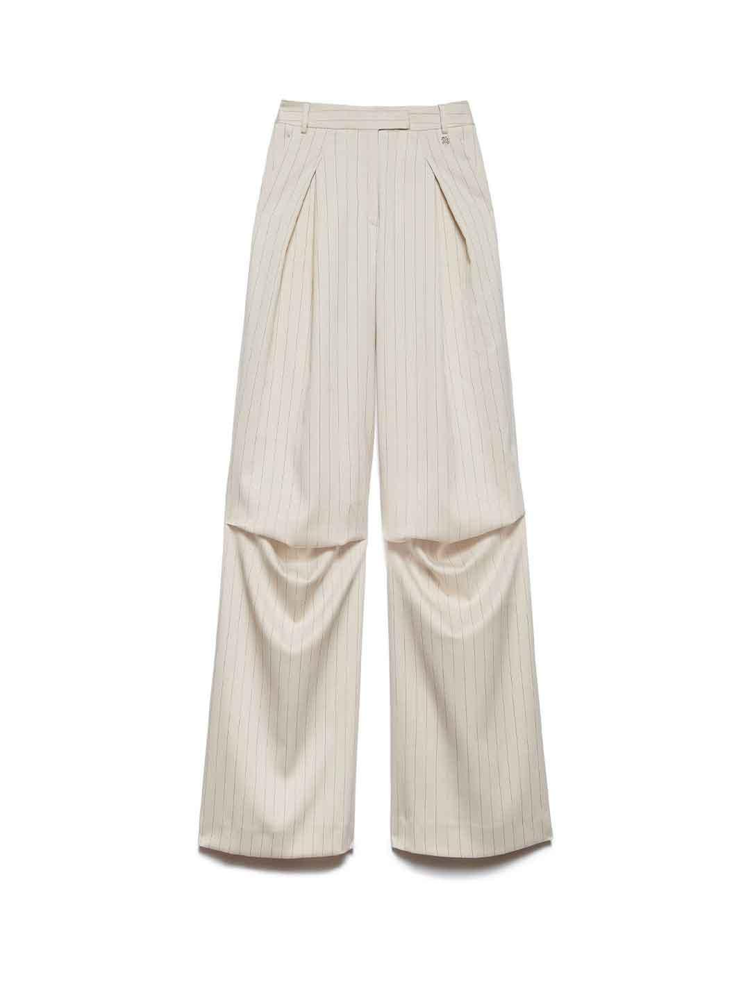 Aniye By Miriam pantalone panna gessato<BR/>