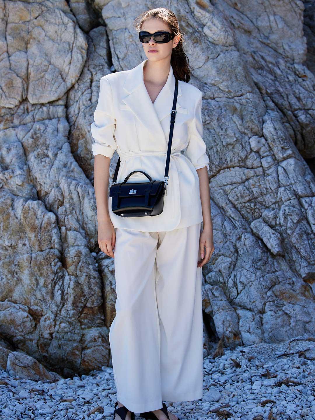 Eleh pantaloni bianco con coulisse
